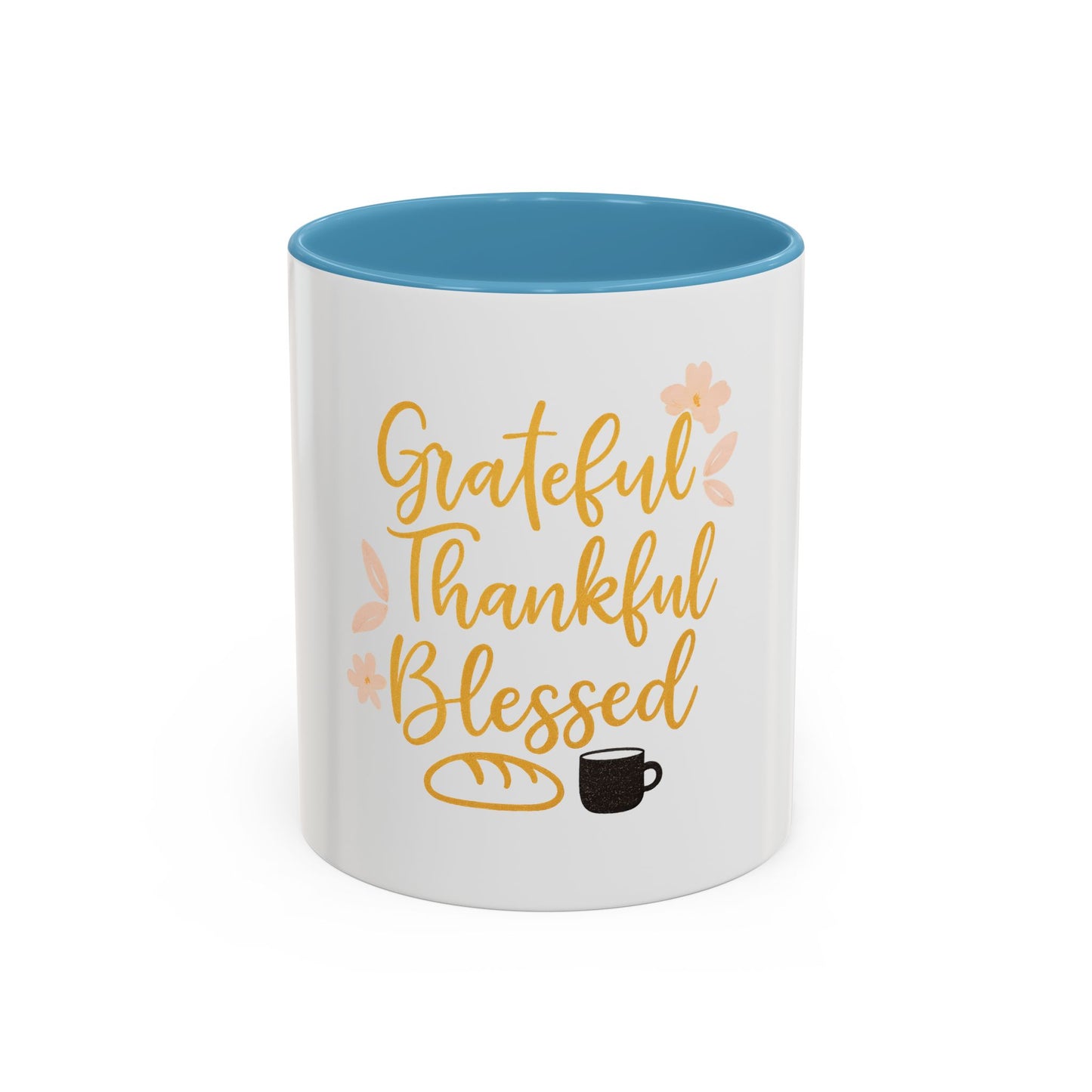 Grateful Thankful Blessed Mug | Coffee Mug for Inspirational Gifts, Office Decor, Housewarming Gift, Motivational Drinkware