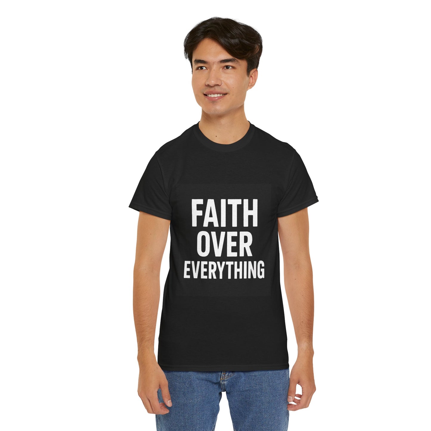 Faith Over Everything Heavy Cotton Tee | Christian Streetwear