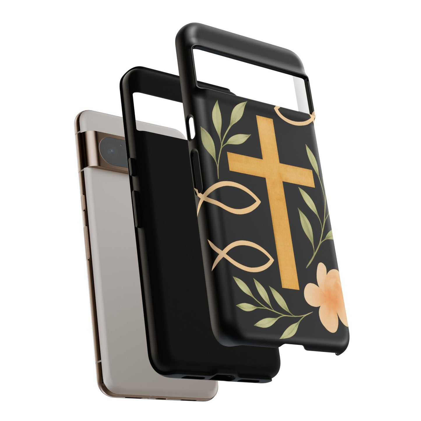 Christian Faith Phone Case with Floral Design