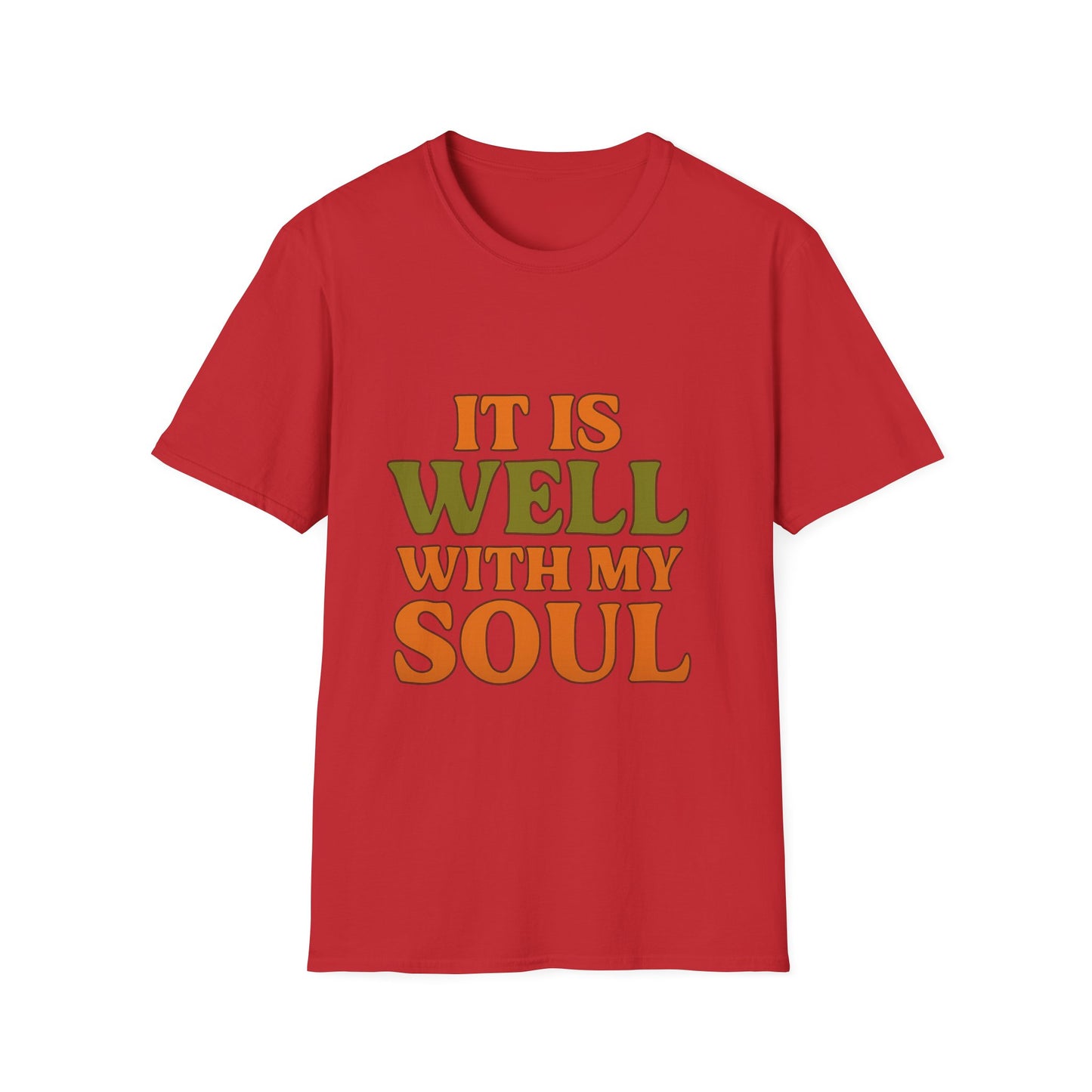 It Is Well With My Soul Christian T-Shirt – Softstyle Faith Tee for Women & Men.