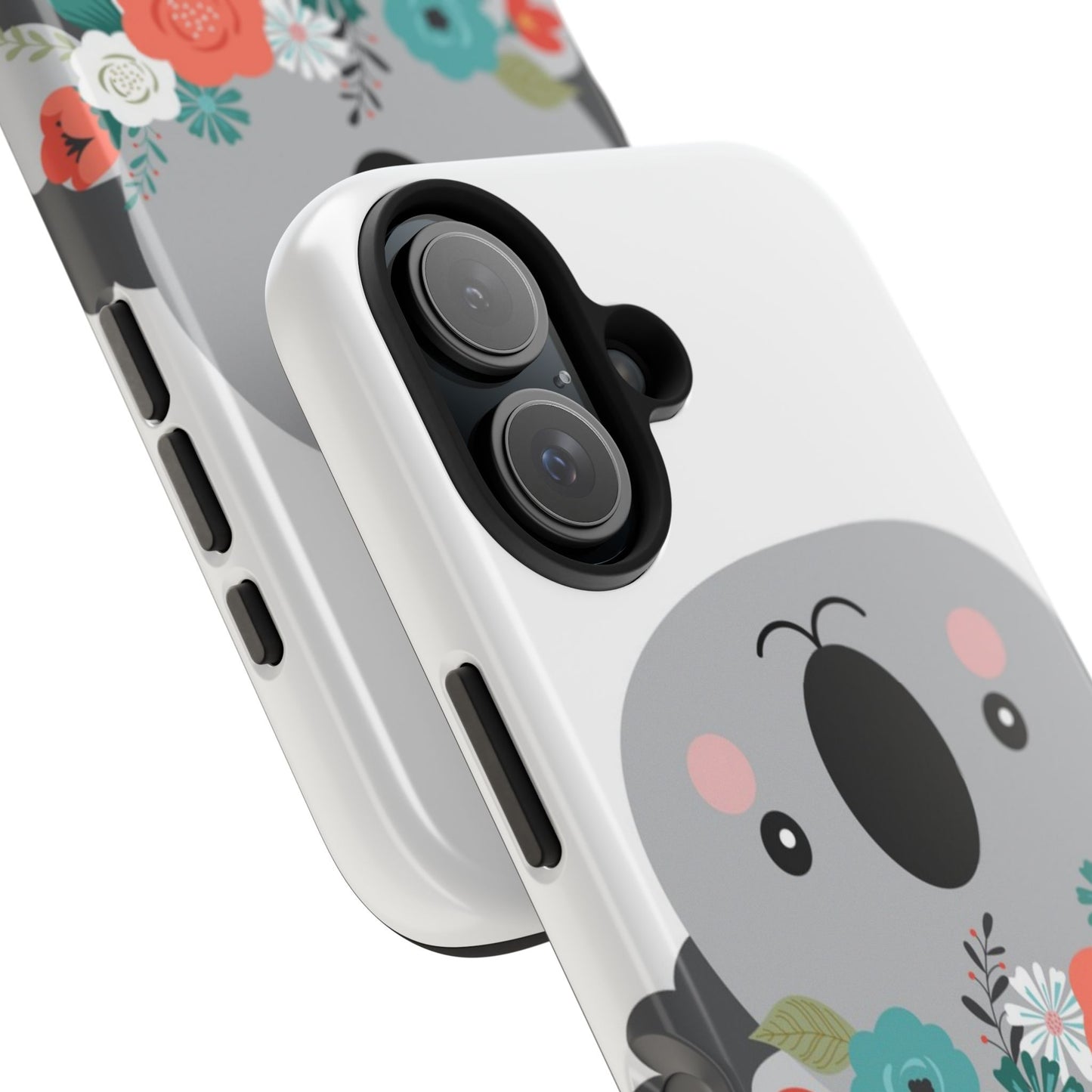 Cute Koala Floral Tough Phone Cases, Smartphone Protection, Nature Lover Gift, Animal Design, Koala Phone Cover