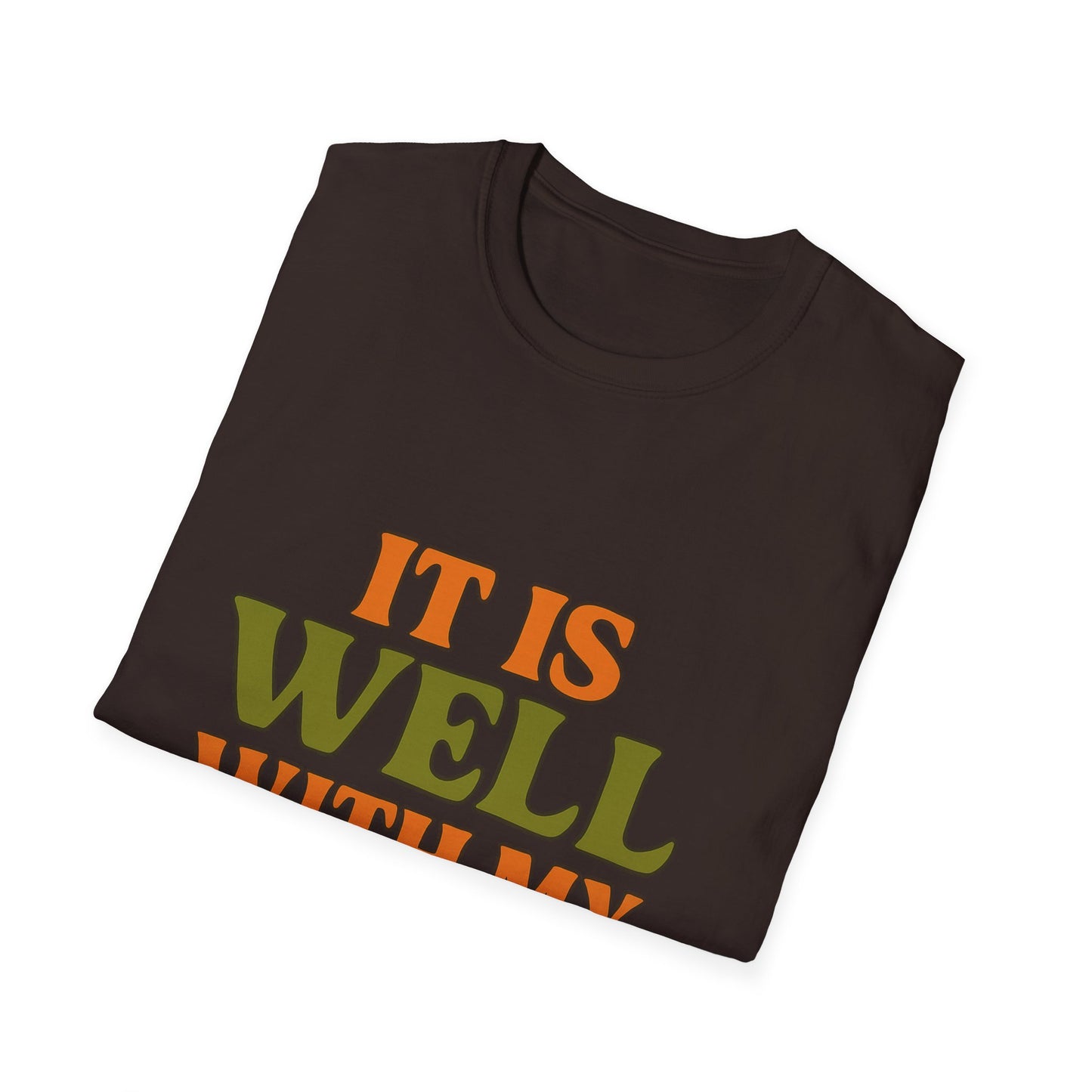 It Is Well With My Soul Christian T-Shirt – Softstyle Faith Tee for Women & Men.