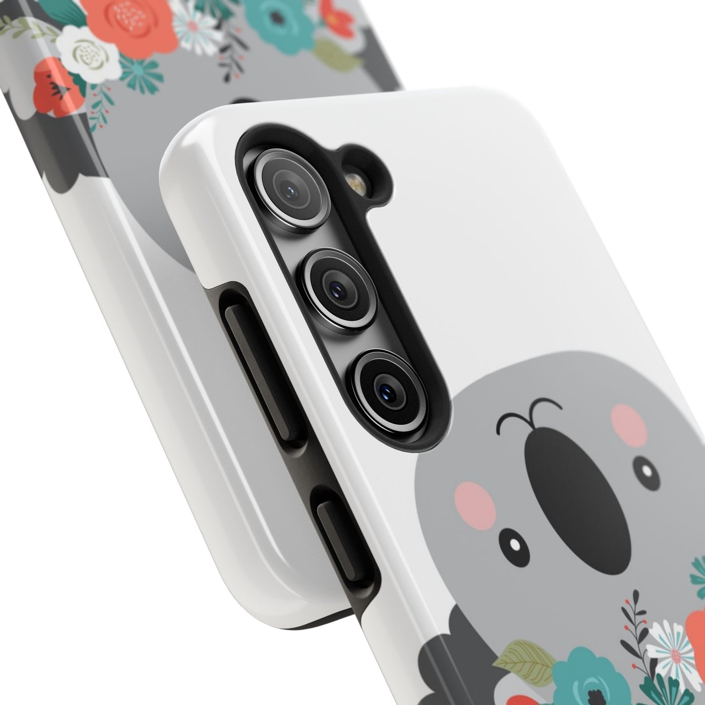Cute Koala Floral Tough Phone Cases, Smartphone Protection, Nature Lover Gift, Animal Design, Koala Phone Cover