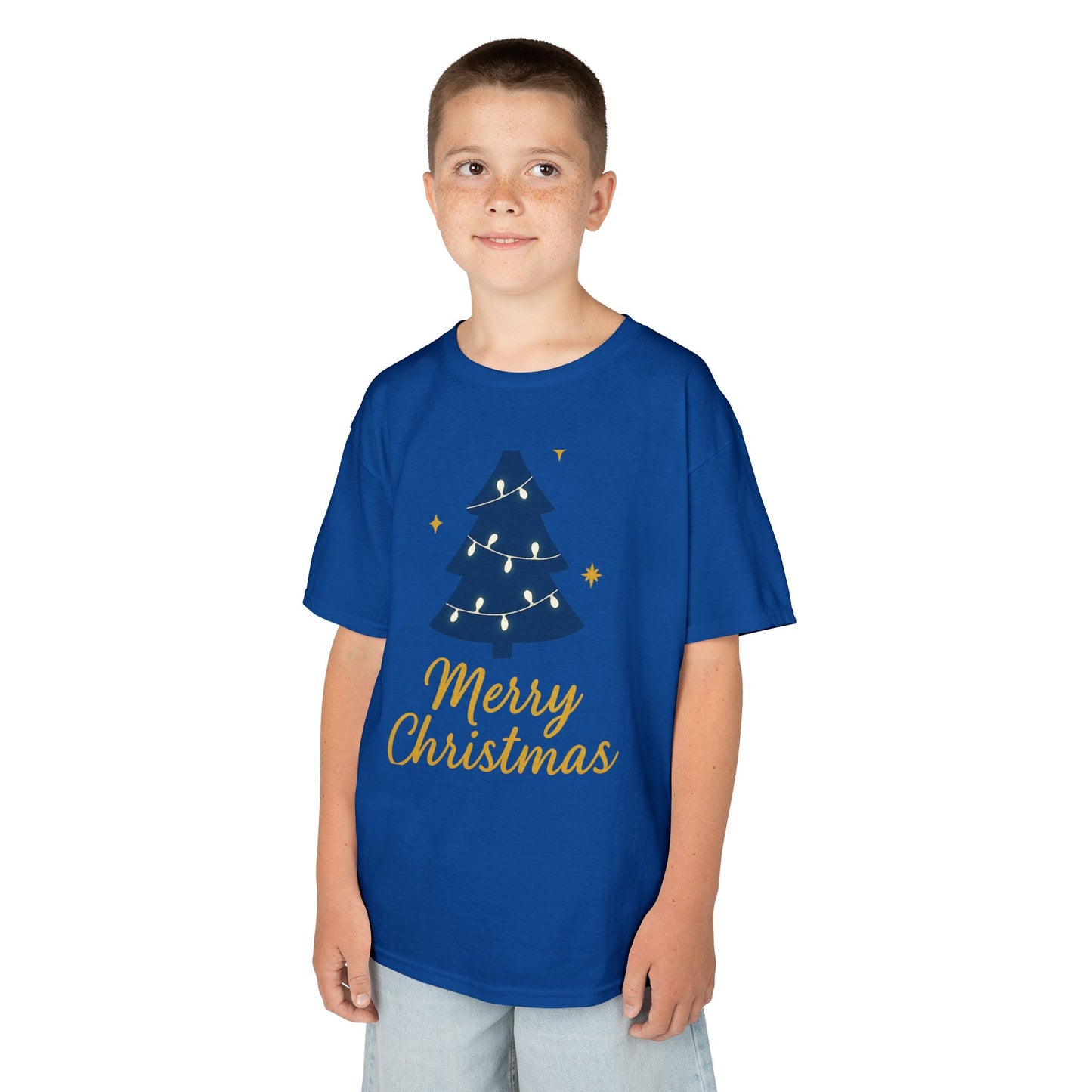 Merry Christmas Kids Heavy Cotton Tee – Christian Holiday Shirt for Children