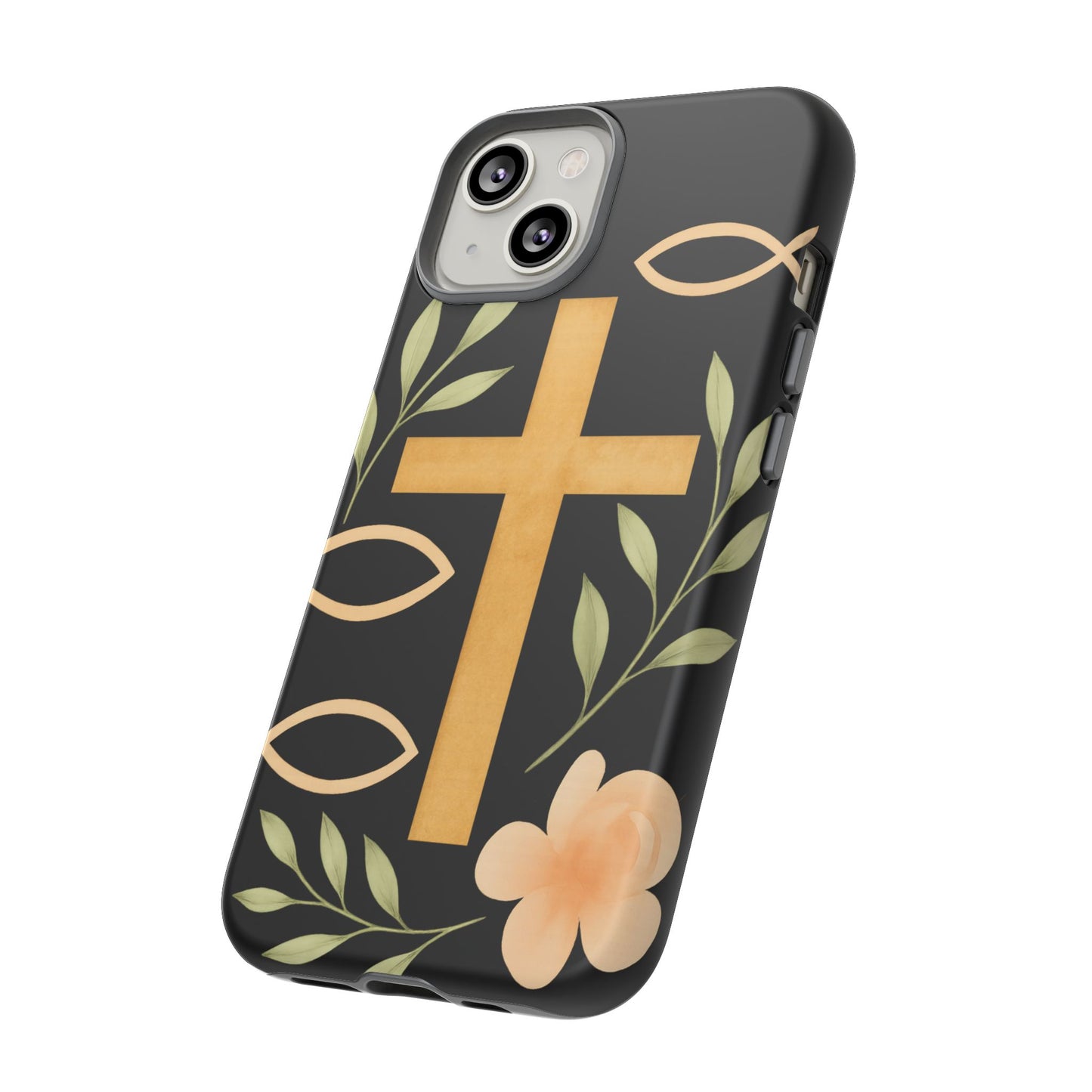 Christian Faith Phone Case with Floral Design