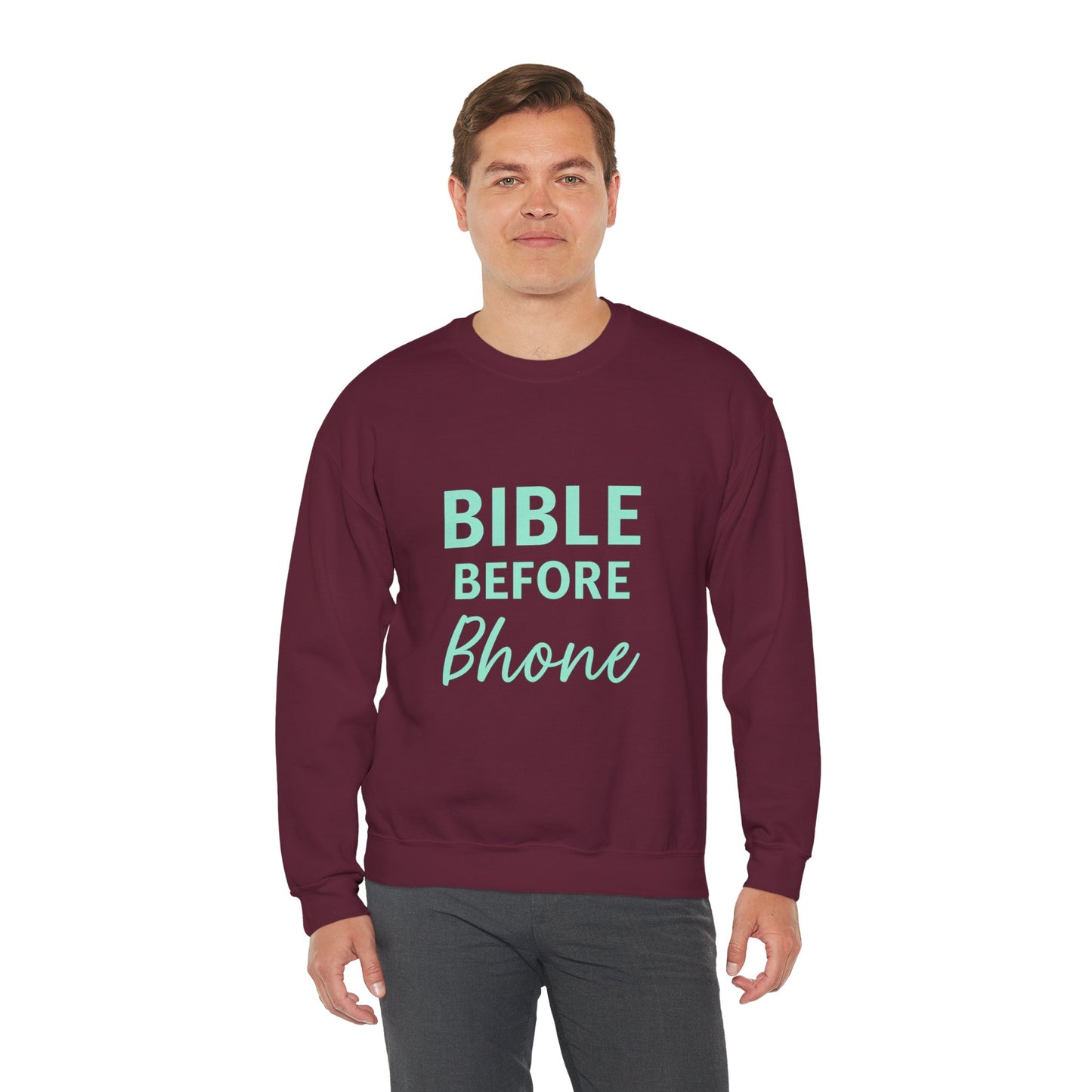 “Bible Before Phone Unisex Christian Sweatshirt”