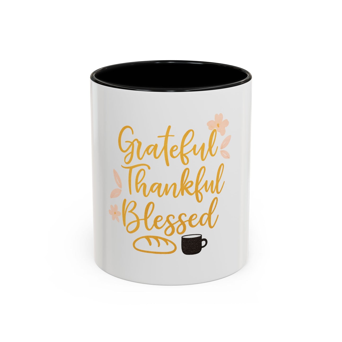 Grateful Thankful Blessed Mug | Coffee Mug for Inspirational Gifts, Office Decor, Housewarming Gift, Motivational Drinkware