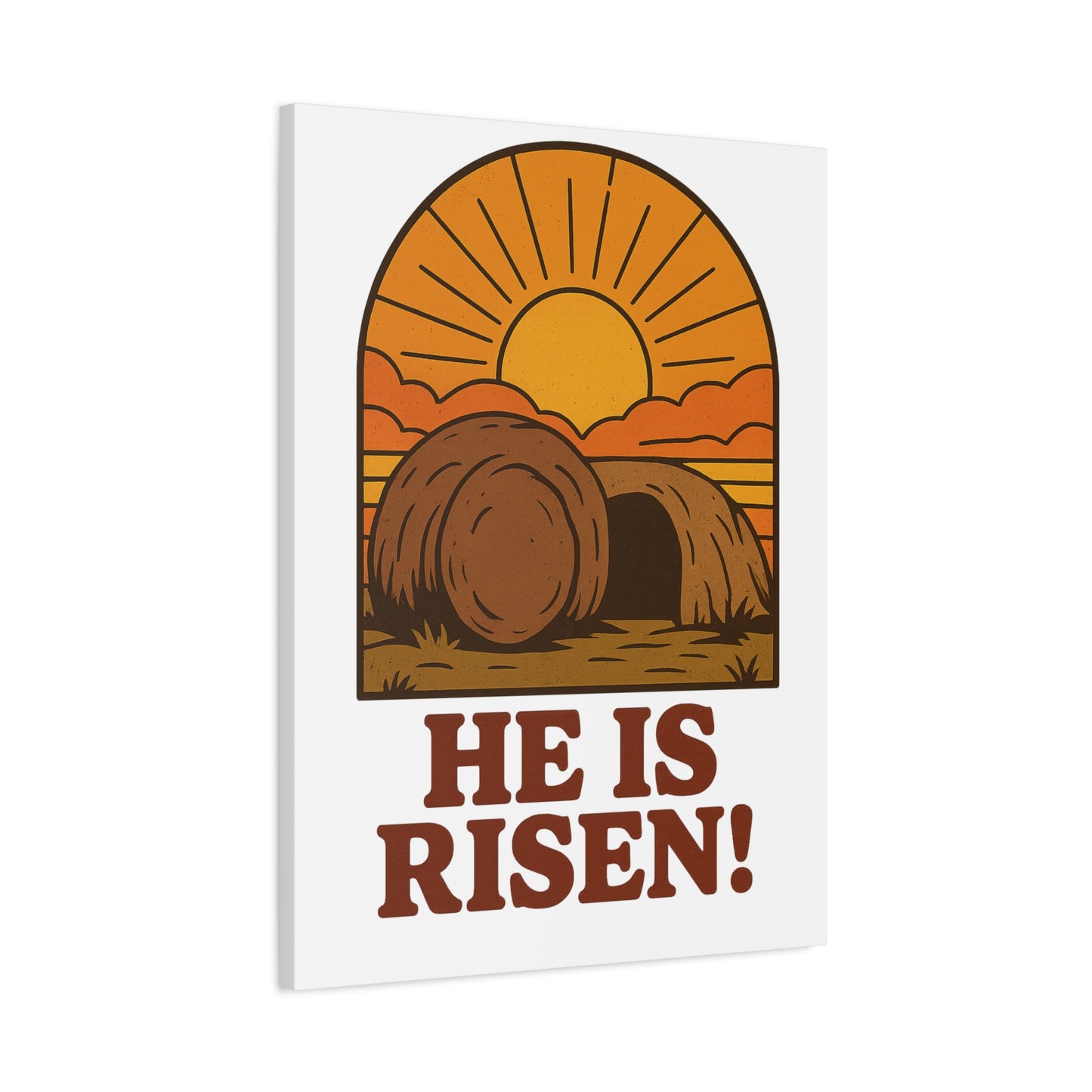 He Is Risen Wall Art | The Empty Tomb Christian Poster – Resurrection Morning Decor.