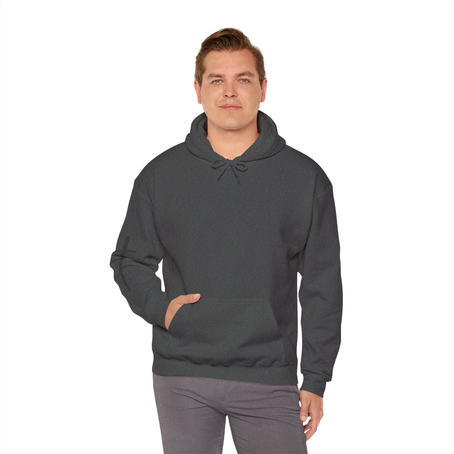 Cross Sleeve Unisex Hoodie | Faith Apparel | Heavy Blend Sweatshirt