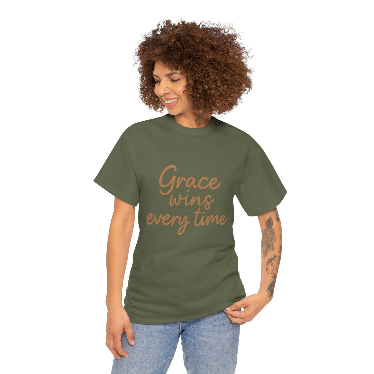 Grace Wins Every Time T-Shirt – Inspirational Christian Unisex Tee