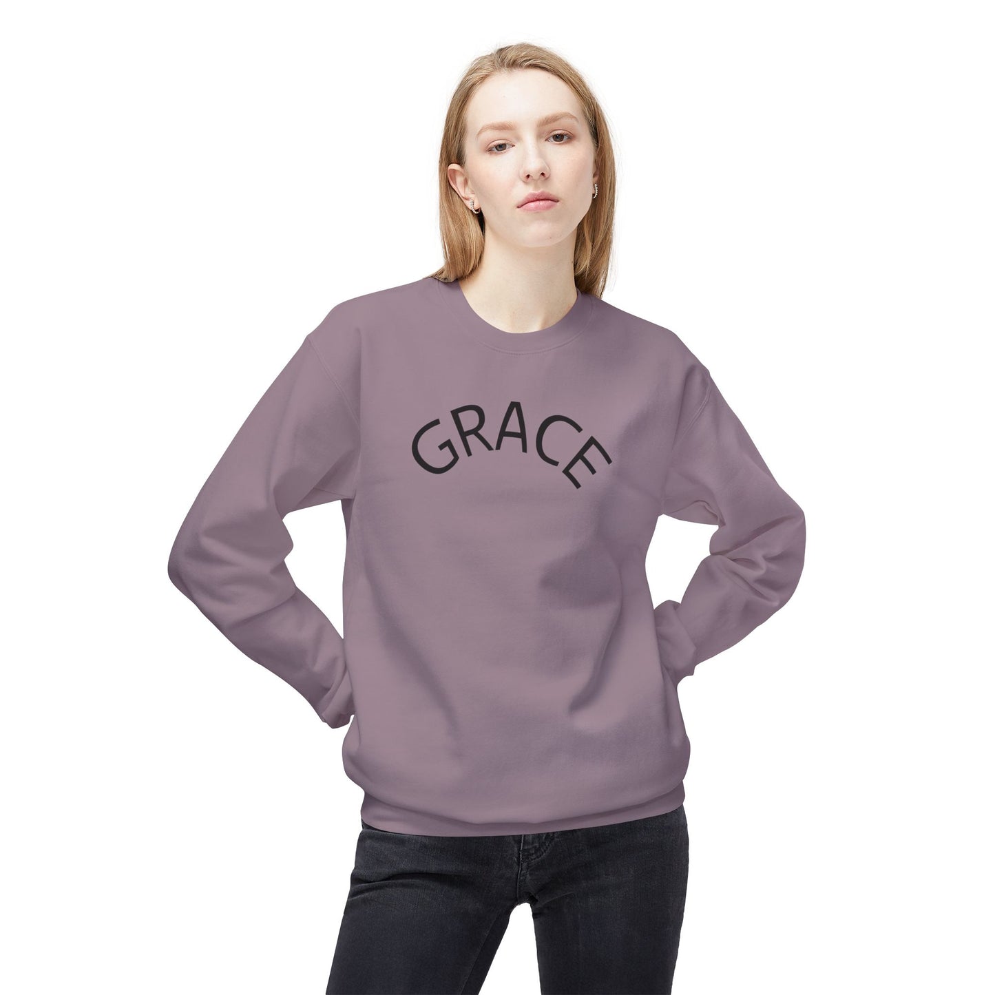 Grace Crewneck Sweatshirt, Unisex Fleece Sweater, Cozy Pullover, Inspirational Gift, Casual Style, Perfect for Every Occasion