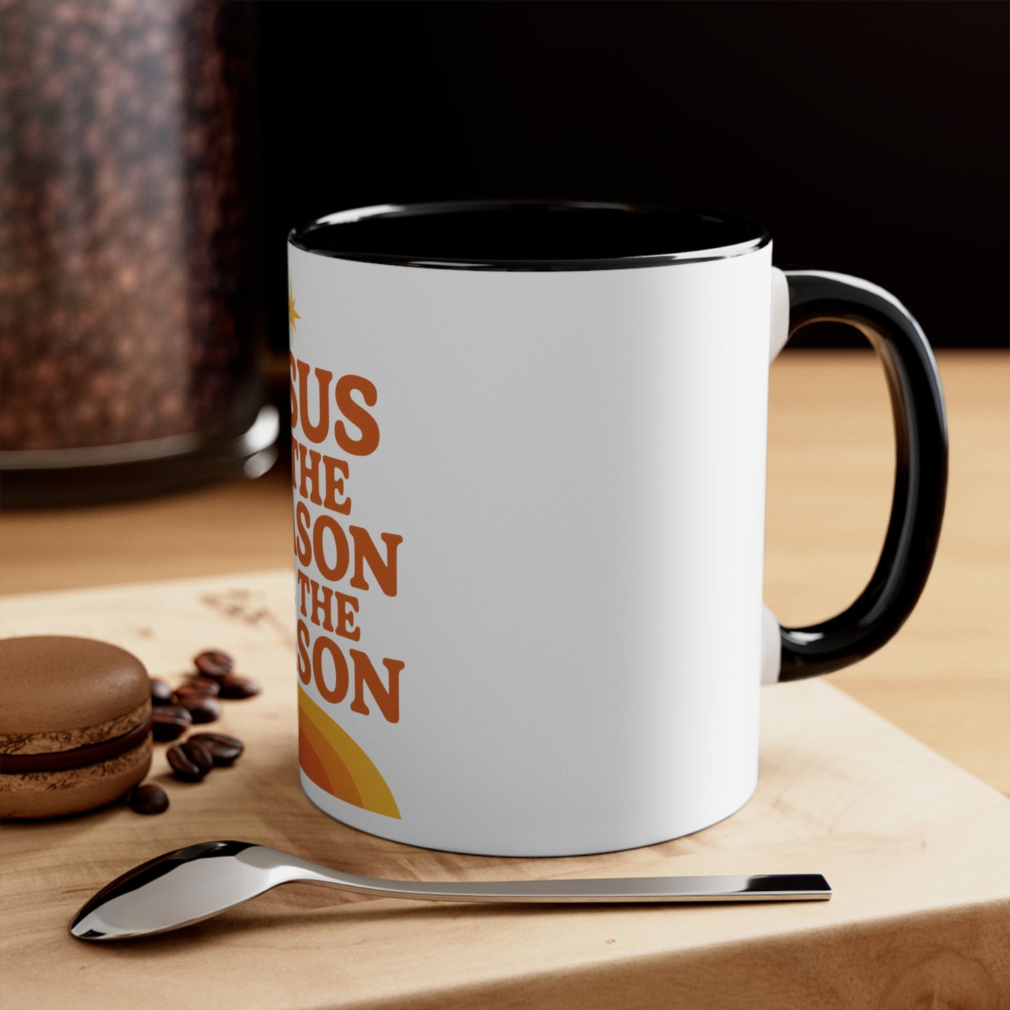 Christmas Accent Mug - "Jesus is the Reason for the Season"