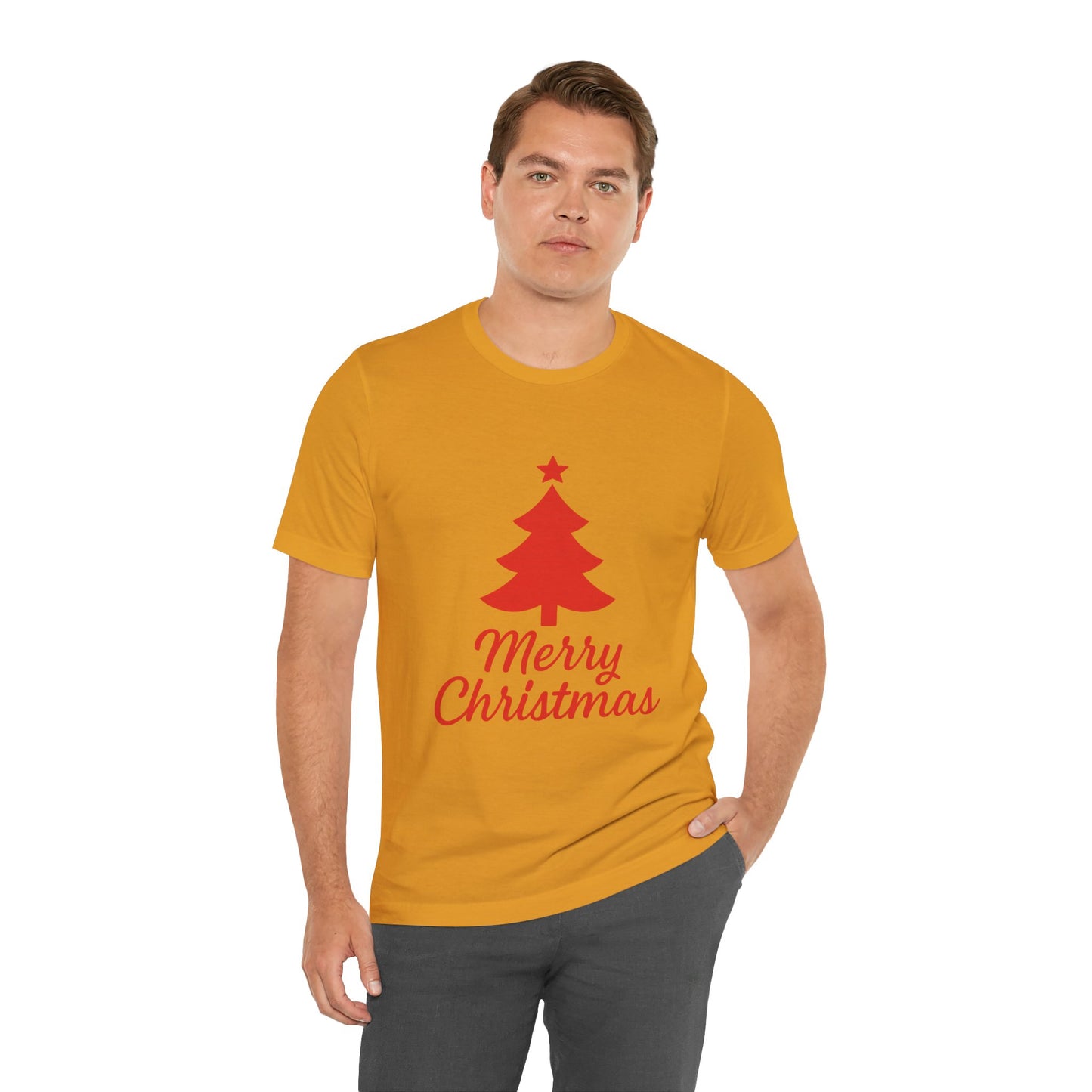 Merry Christmas Unisex Heavy Cotton Tee – Faith-Inspired Holiday Shirt