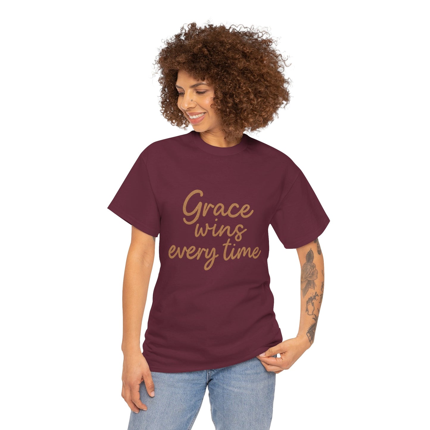 Grace Wins Every Time T-Shirt – Inspirational Christian Unisex Tee