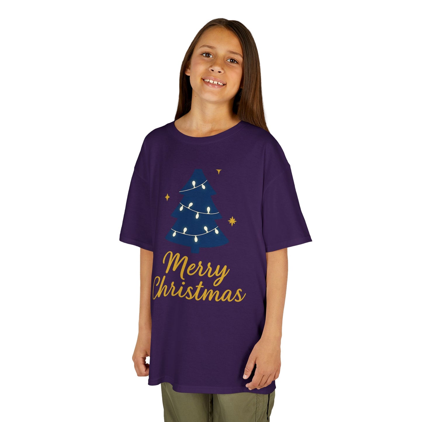 Merry Christmas Kids Heavy Cotton Tee – Christian Holiday Shirt for Children