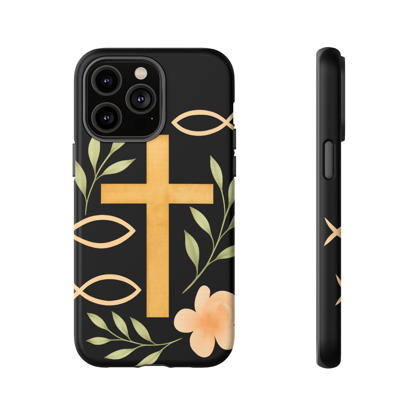Christian Faith Phone Case with Floral Design