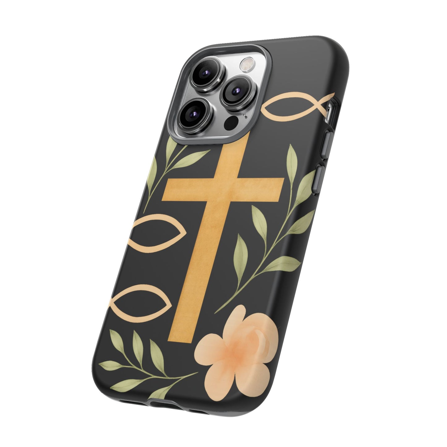 Christian Faith Phone Case with Floral Design