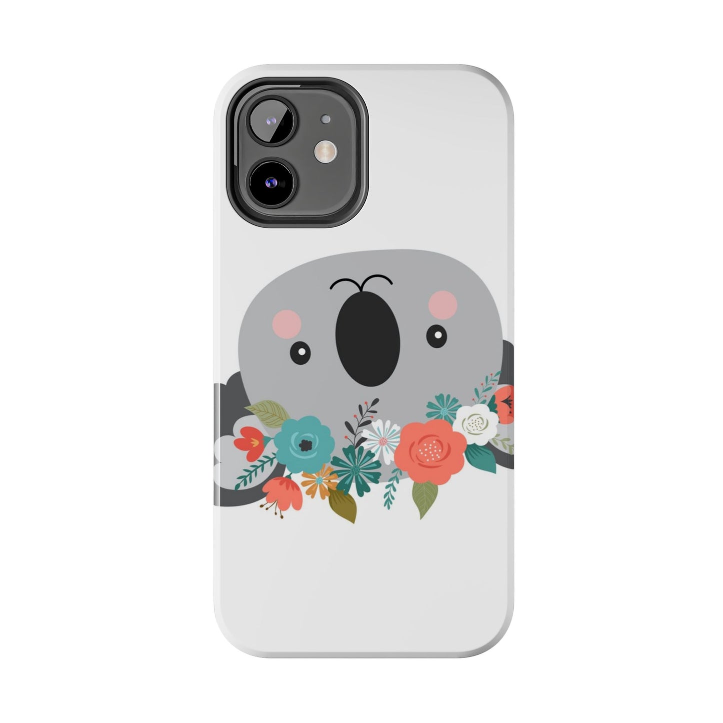 Cute Koala Floral Tough Phone Cases, Smartphone Protection, Nature Lover Gift, Animal Design, Koala Phone Cover