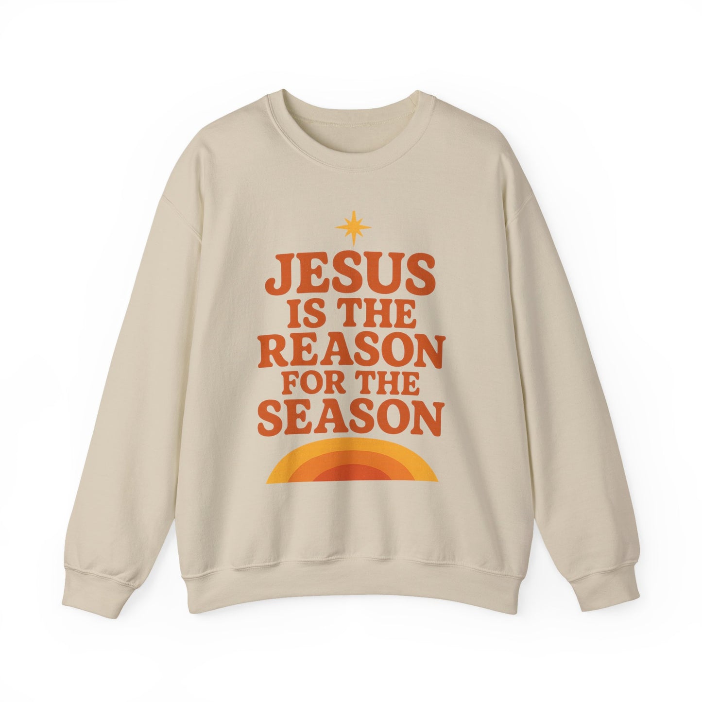 Jesus Is the Reason for the Season – Retro Unisex Christian Christmas Sweatshirt