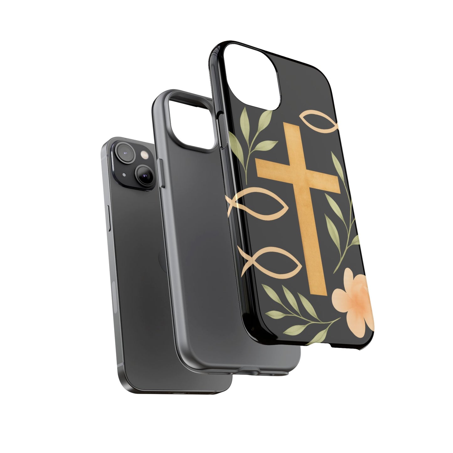 Christian Faith Phone Case with Floral Design