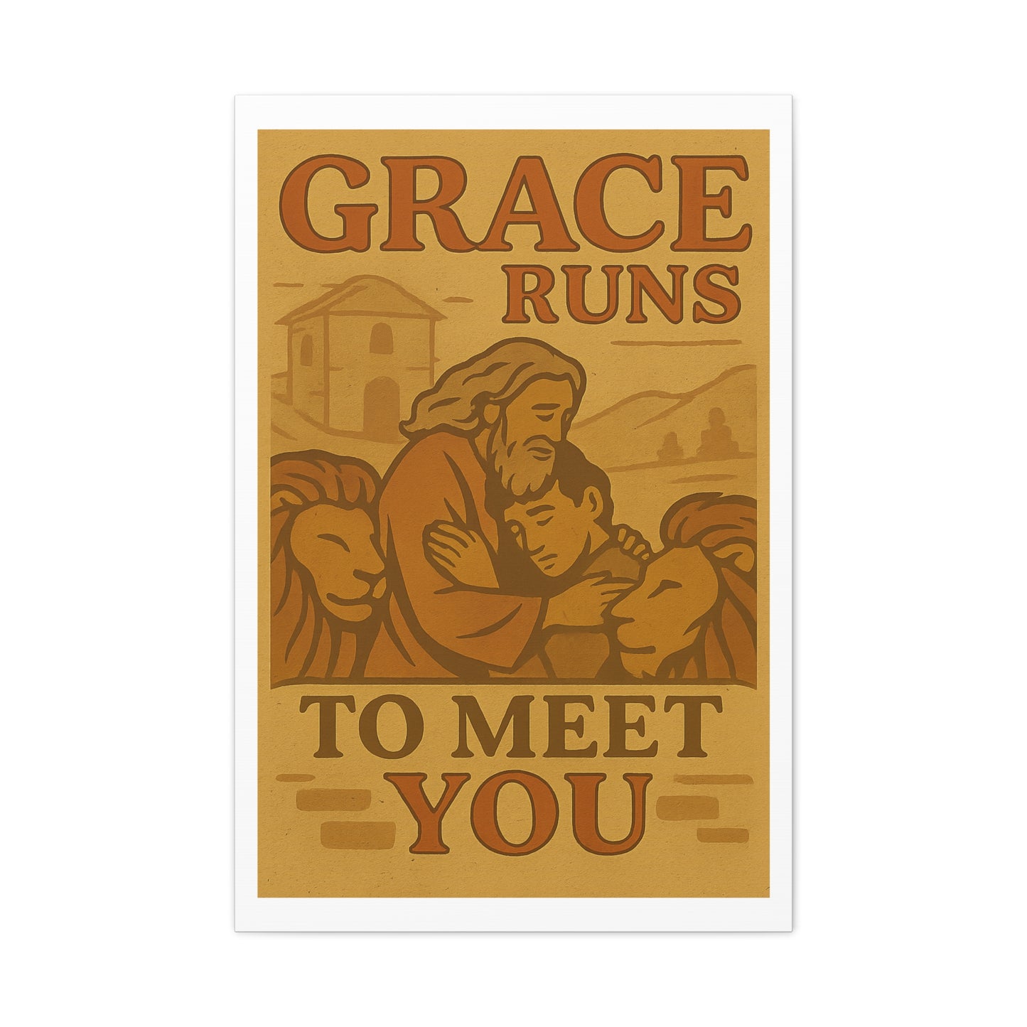 The Prodigal Son Wall Art | Vintage Christian Poster – Redemption & Grace Illustration.