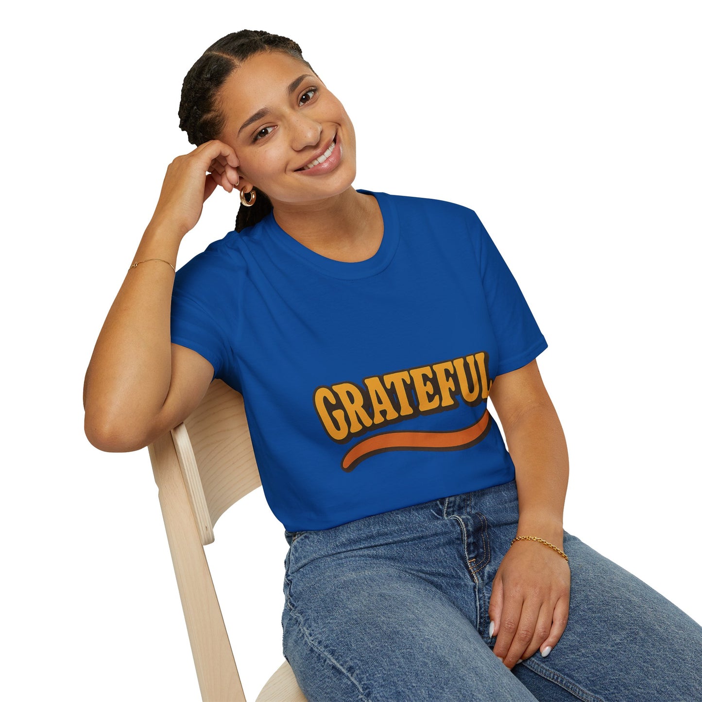 Grateful Softstyle Christian T-Shirt – Faith-Inspired Affirmation Tee for Women & Men
