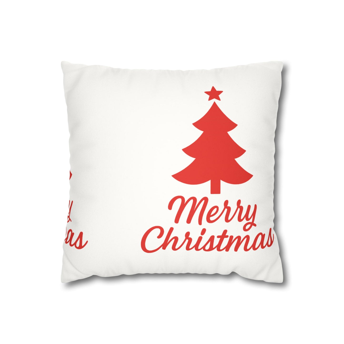 Merry Christmas Faux Suede Pillowcase