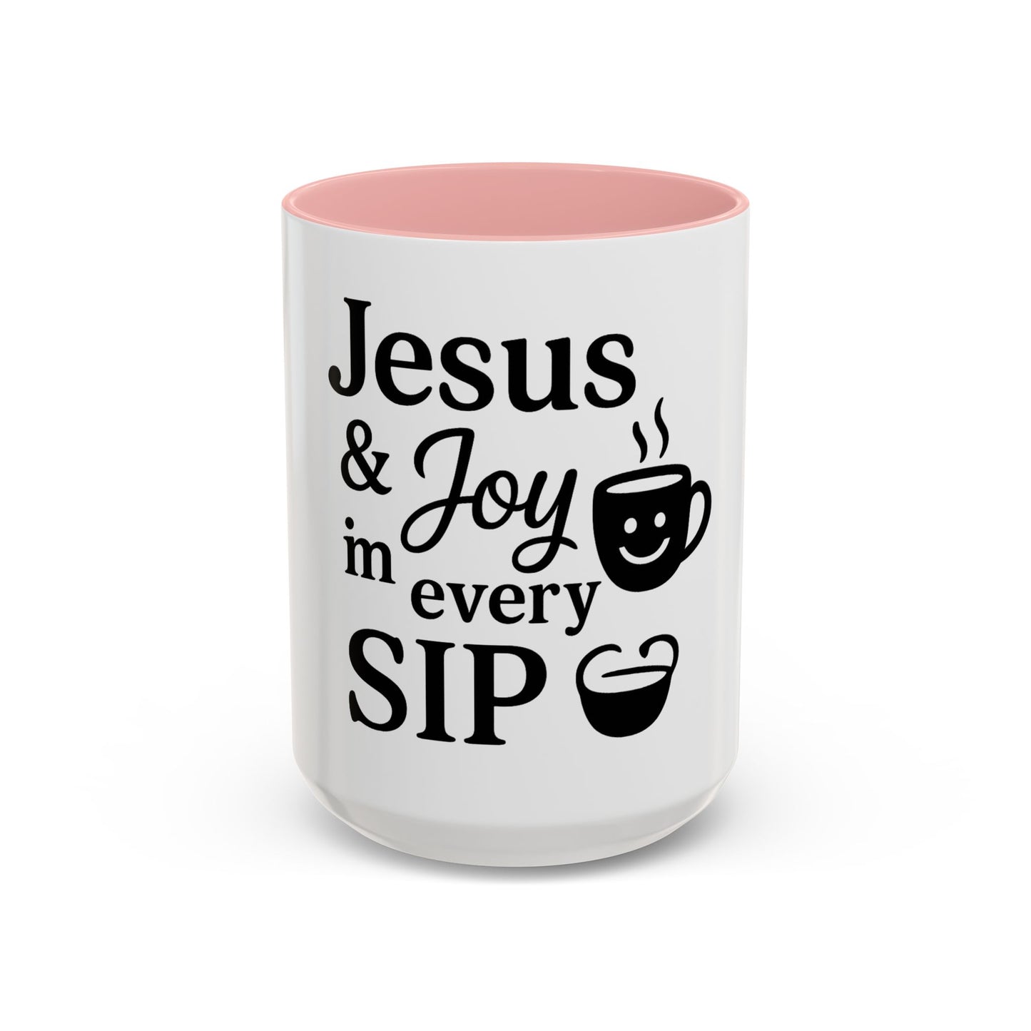 Jesus & Joy in Every Sip Christian Mug – Inspirational Faith Drinkware