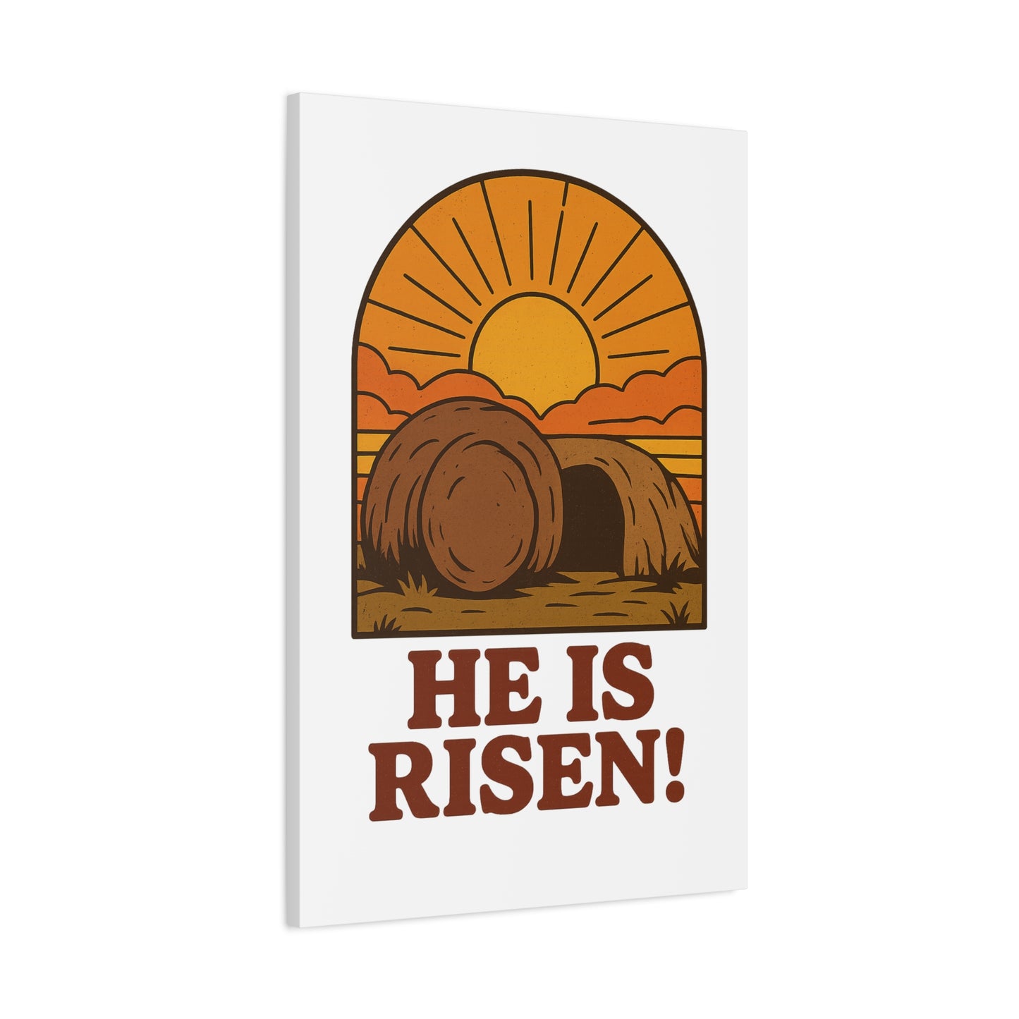 He Is Risen Wall Art | The Empty Tomb Christian Poster – Resurrection Morning Decor.