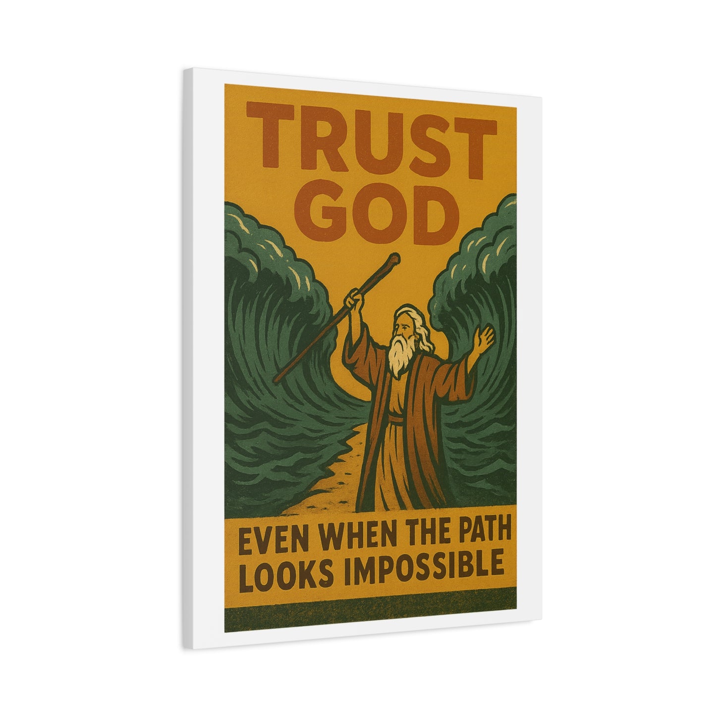 Moses and the Red Sea Wall Art | Faith-Inspired Christian Home Decor.