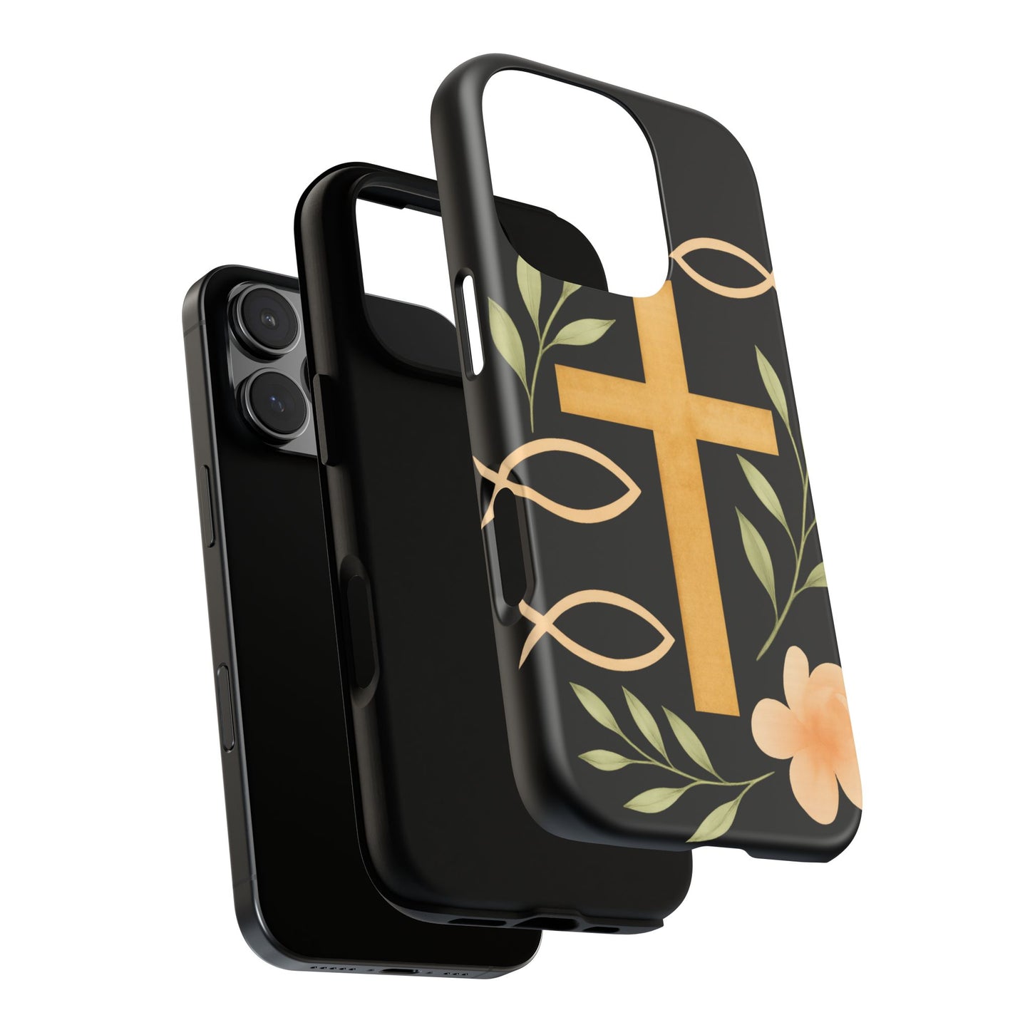 Christian Faith Phone Case with Floral Design