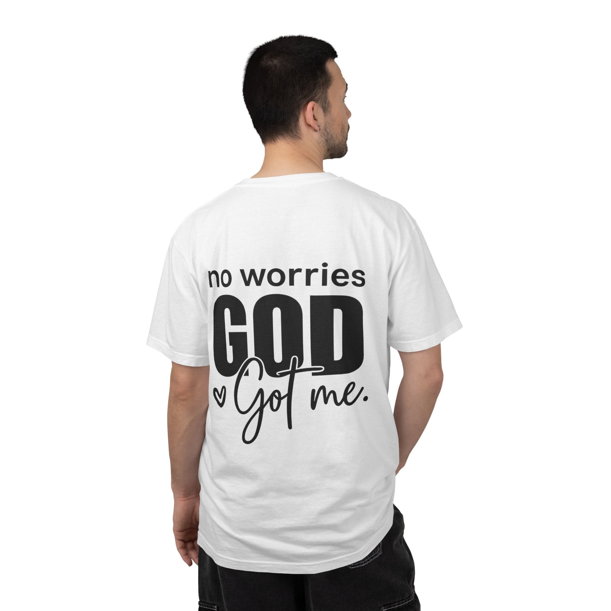 Cross “No Worries God Got Me” Faith Tee – Premium Comfort Colors® Vintage Washed Shirt | Lexad Designs
