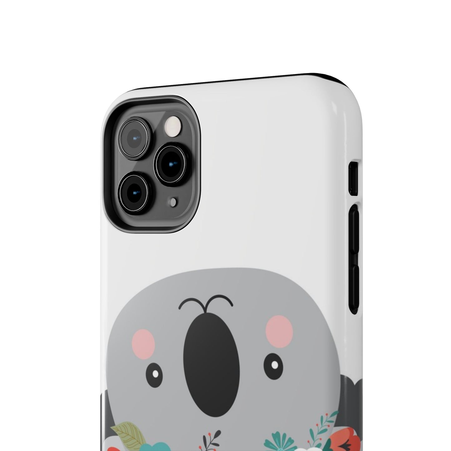Cute Koala Floral Tough Phone Cases, Smartphone Protection, Nature Lover Gift, Animal Design, Koala Phone Cover