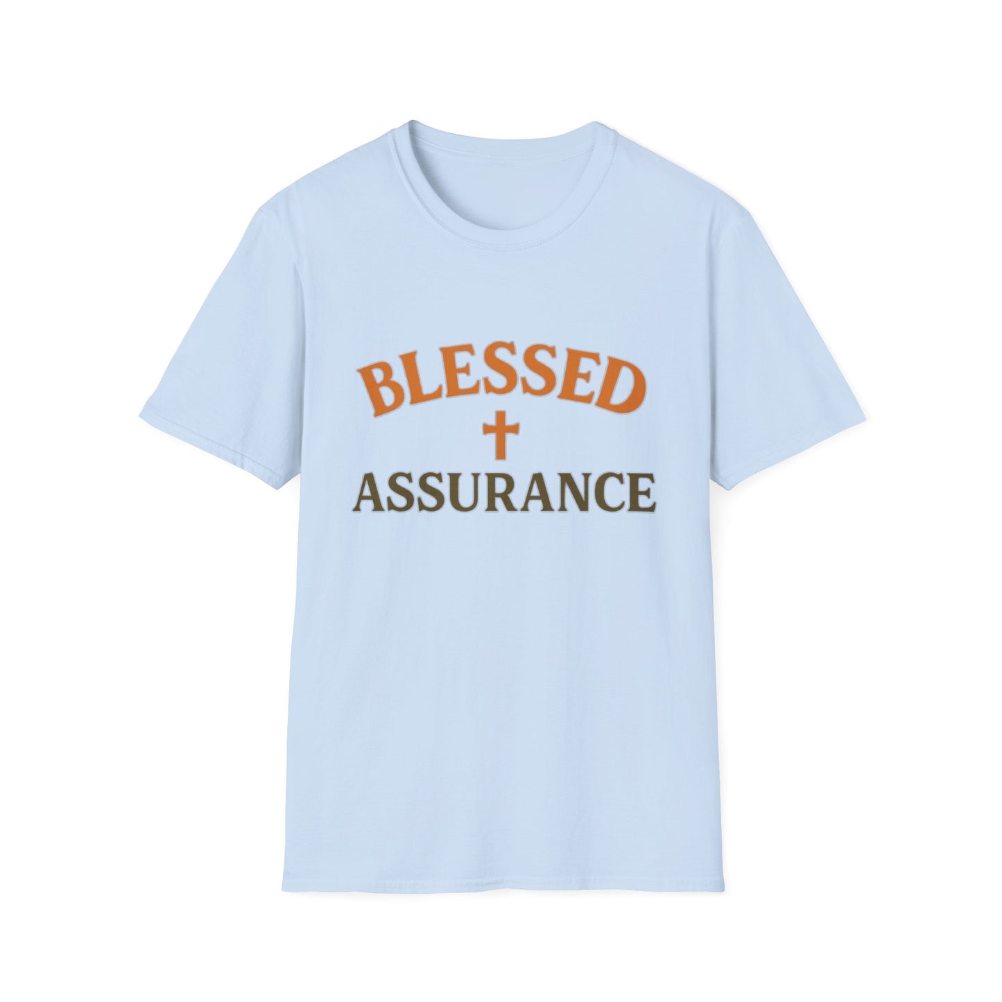 Blessed Assurance Christian T-Shirt – Softstyle Hymn-Inspired Faith Tee for Women & Men.