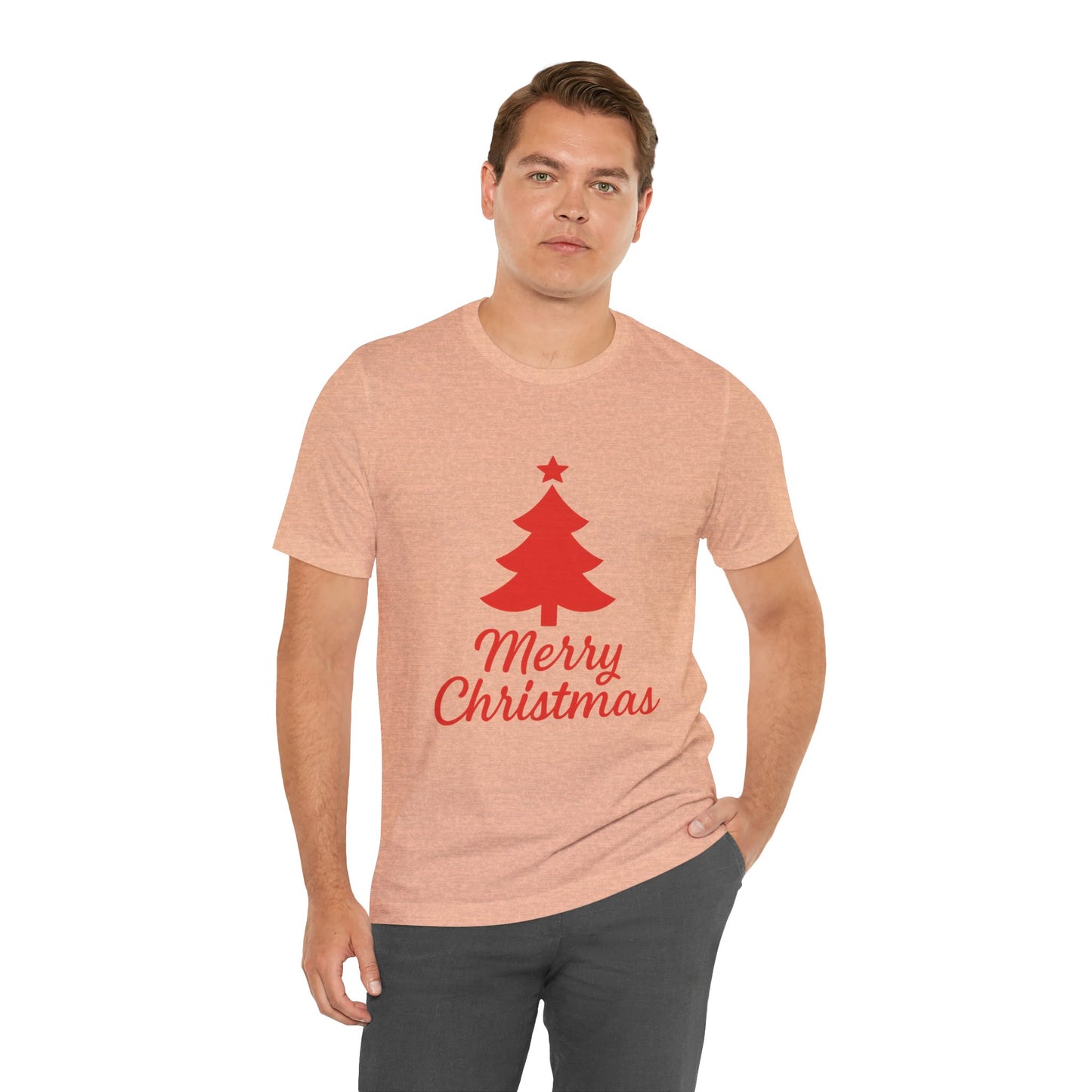 Merry Christmas Unisex Heavy Cotton Tee – Faith-Inspired Holiday Shirt