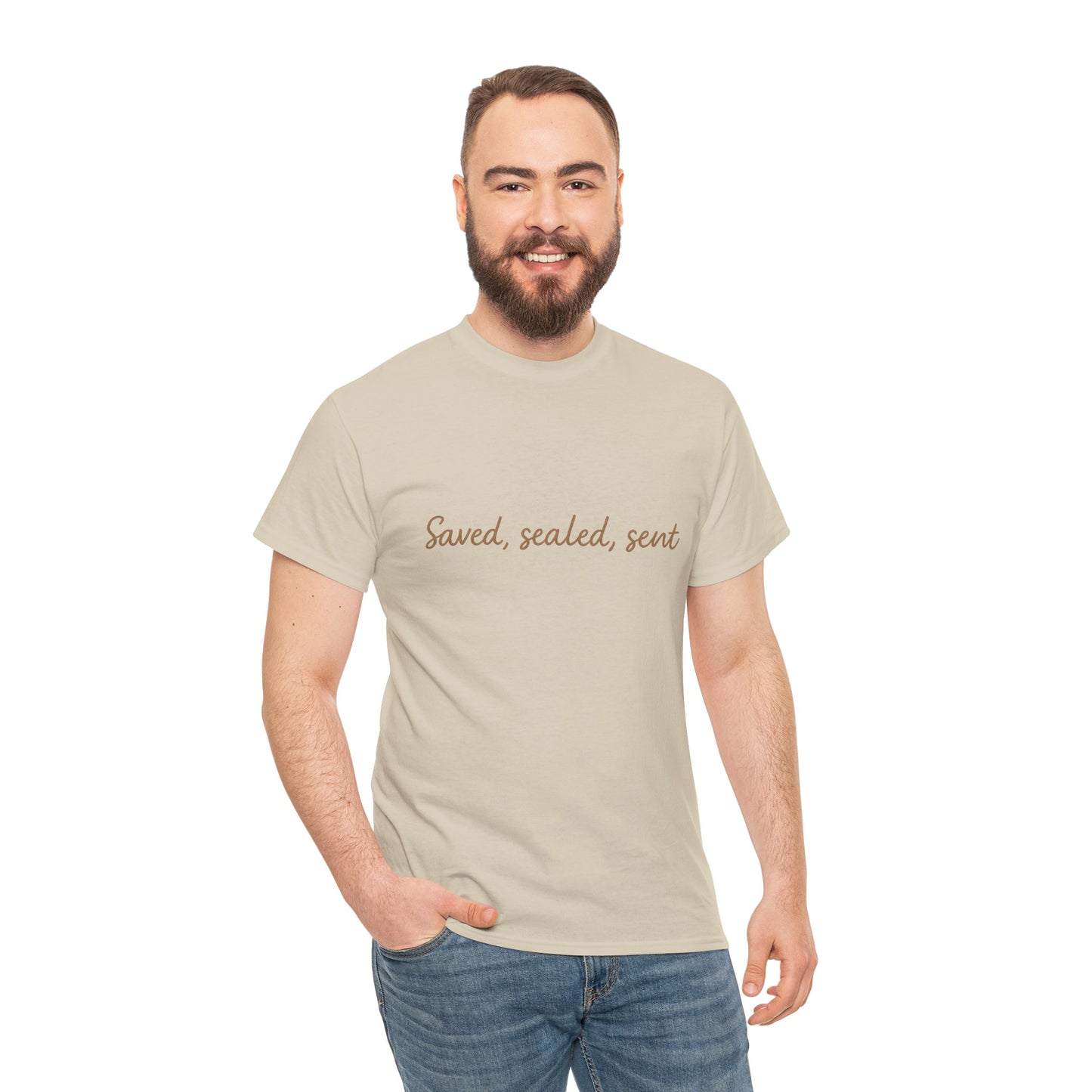 Saved. Sealed. Sent. T-Shirt – Bold Christian Mission Unisex Tee
