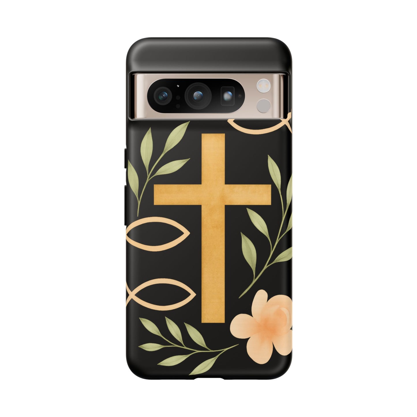 Christian Faith Phone Case with Floral Design