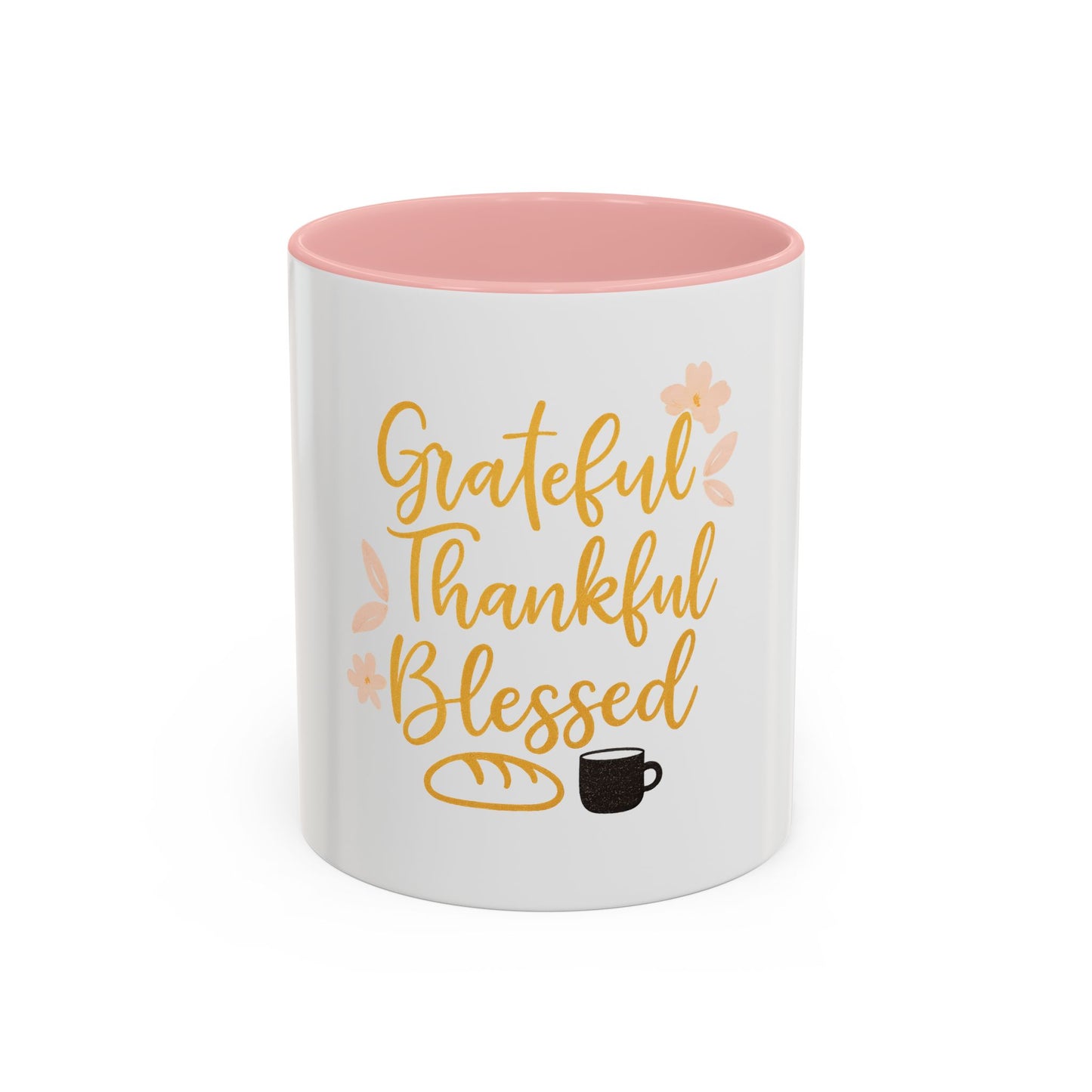 Grateful Thankful Blessed Mug | Coffee Mug for Inspirational Gifts, Office Decor, Housewarming Gift, Motivational Drinkware