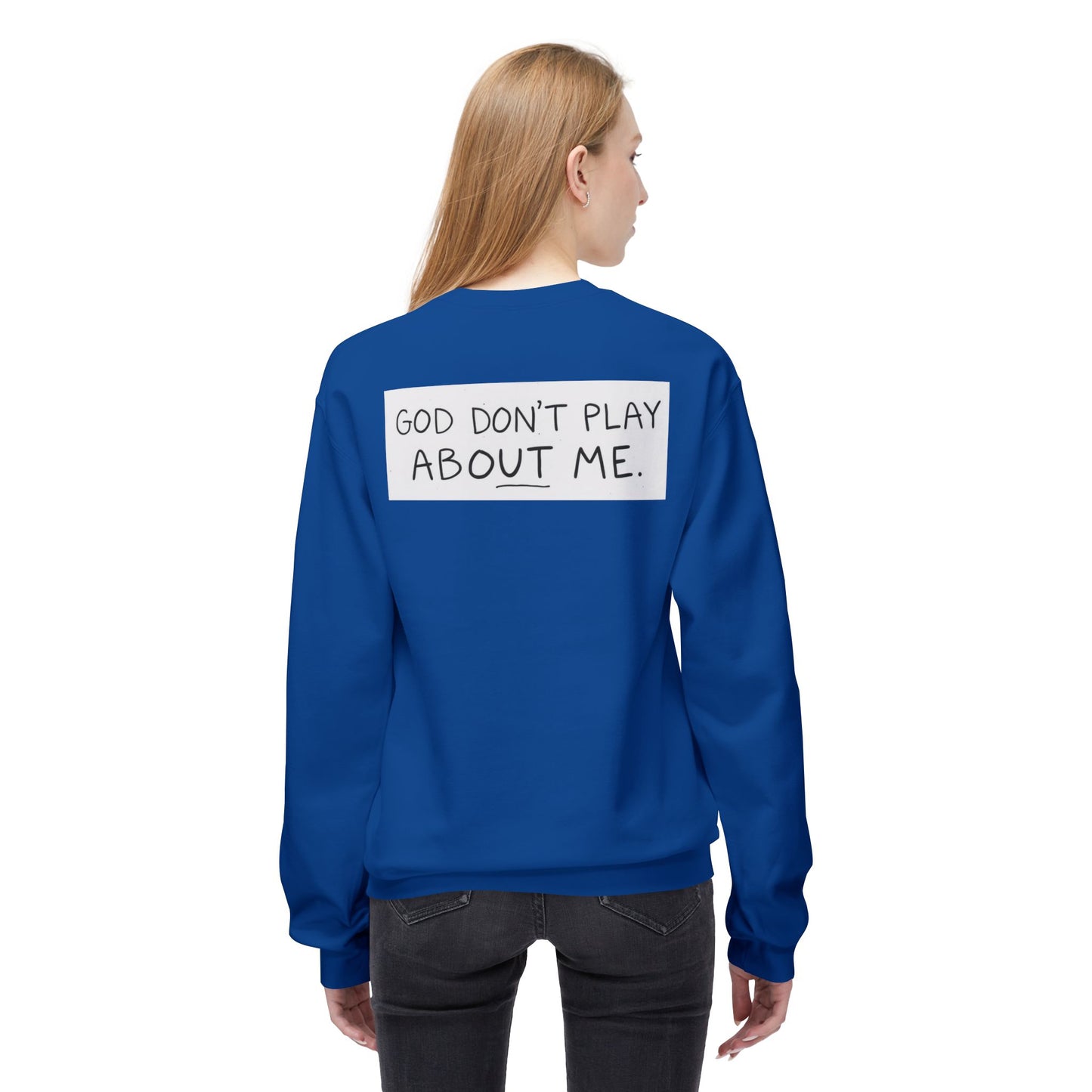 Unisex Fleece Sweatshirt - 'God Don't Play About Me' - Cozy Gift for Friends, Casual Wear, Birthday, Faithful Fashion