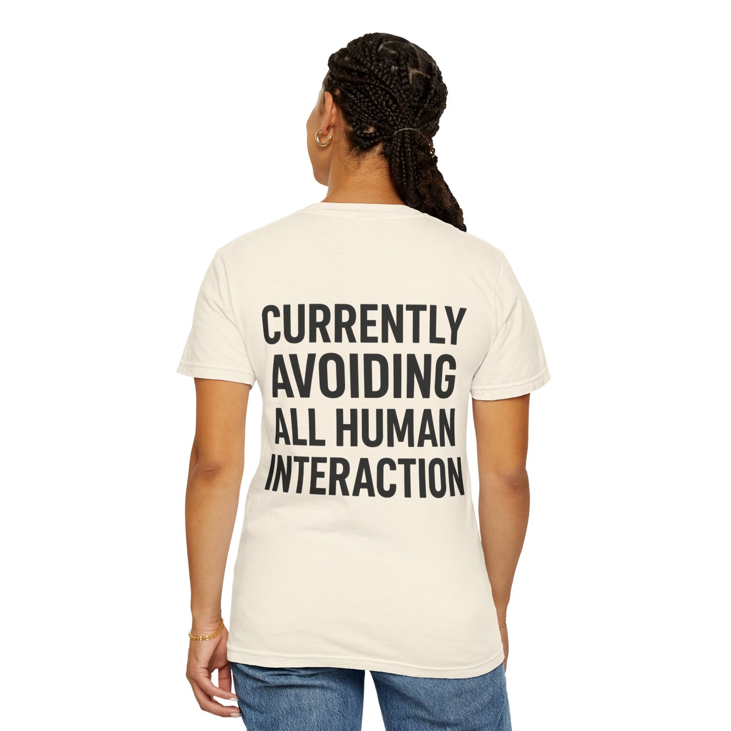 Currently Avoiding All Human Interaction – Funny Minimalist Unisex T-Shirt