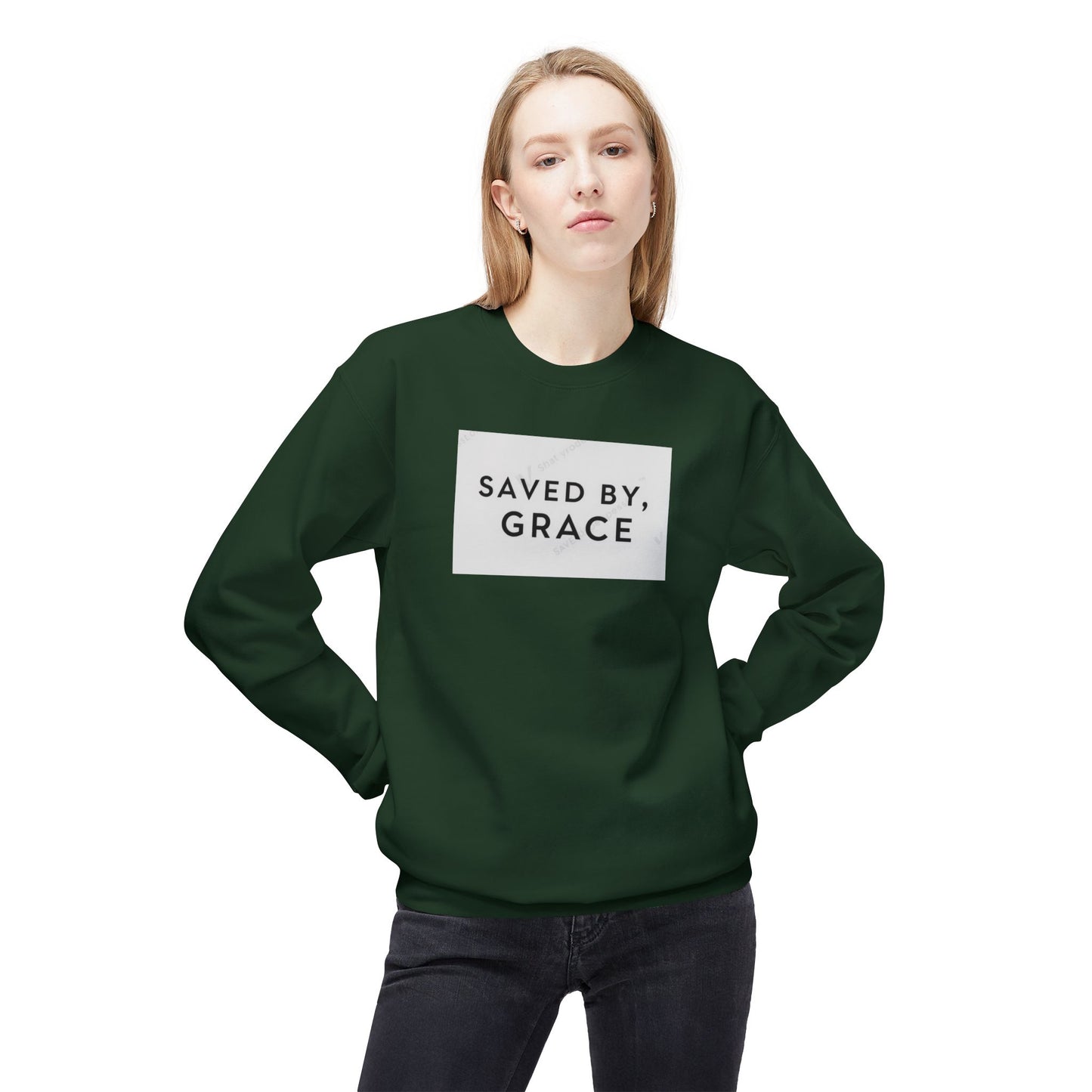 Grace-Filled Crewneck Sweatshirt - Cozy, Unisex Sweatshirt for Faith, Inspirational Gifts, Christian Apparel, Casual Wear, Everyday Comfort