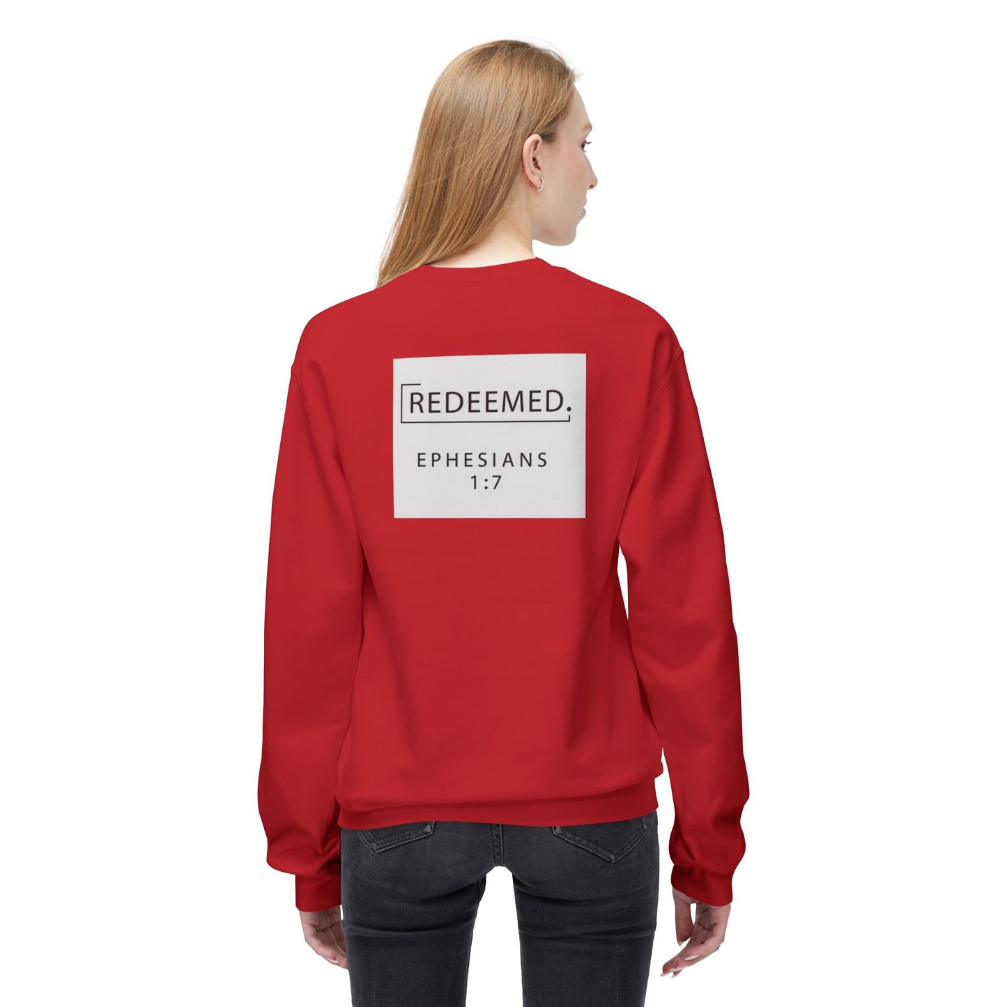 “Redemed” Crewneck Sweatshirt – Unisex Christian Apparel