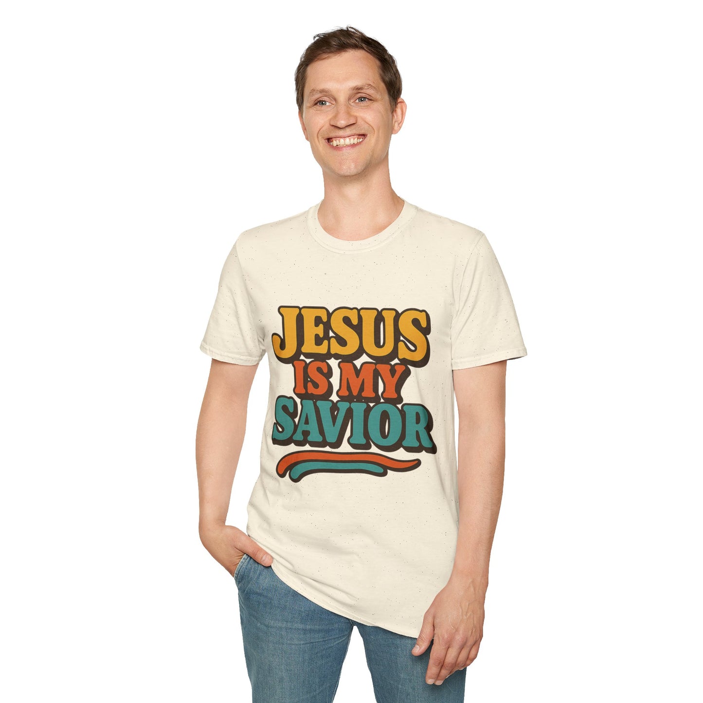 Jesus Is My Saviour Softstyle Christian Tee | Faith T-Shirt for Men & Women.