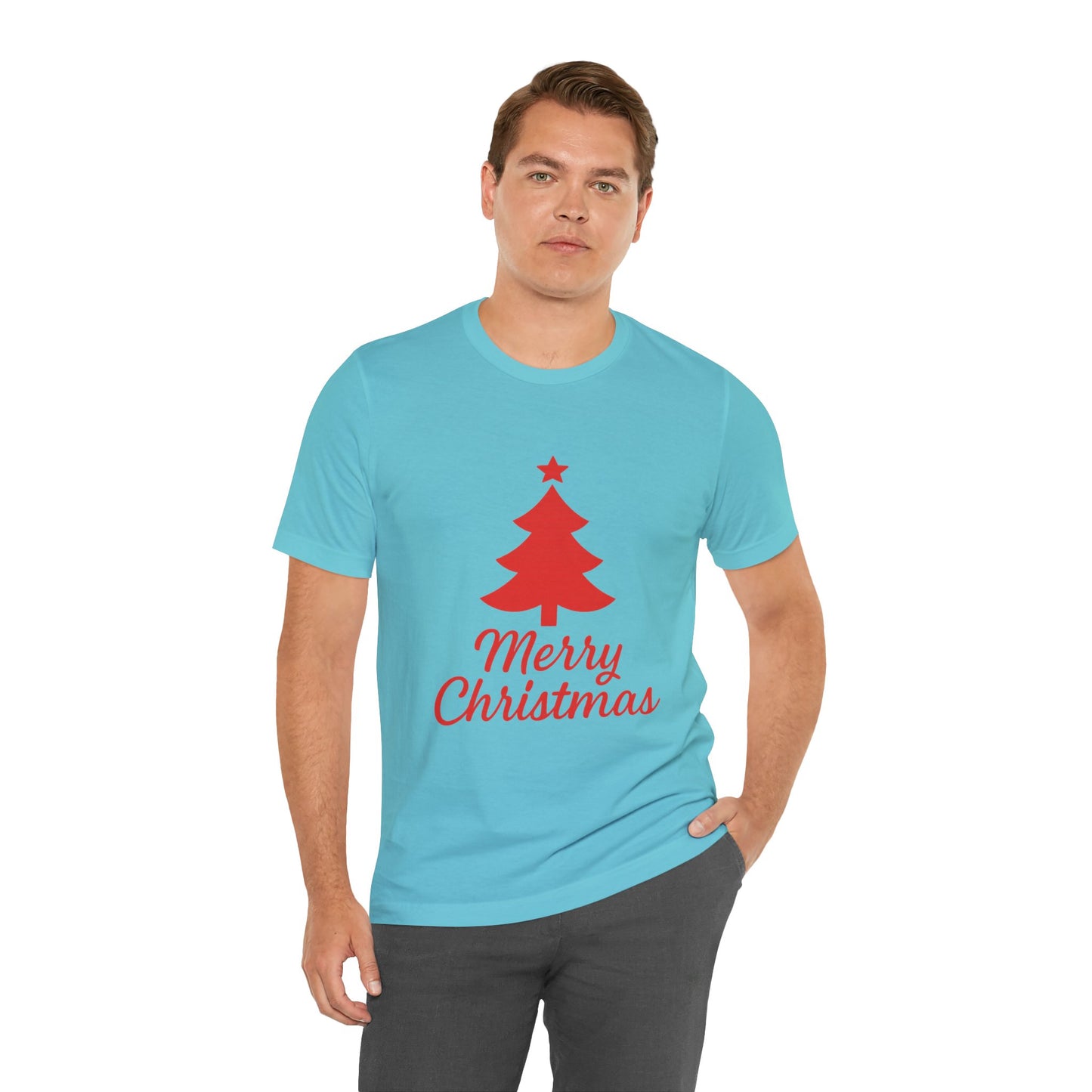 Merry Christmas Unisex Heavy Cotton Tee – Faith-Inspired Holiday Shirt