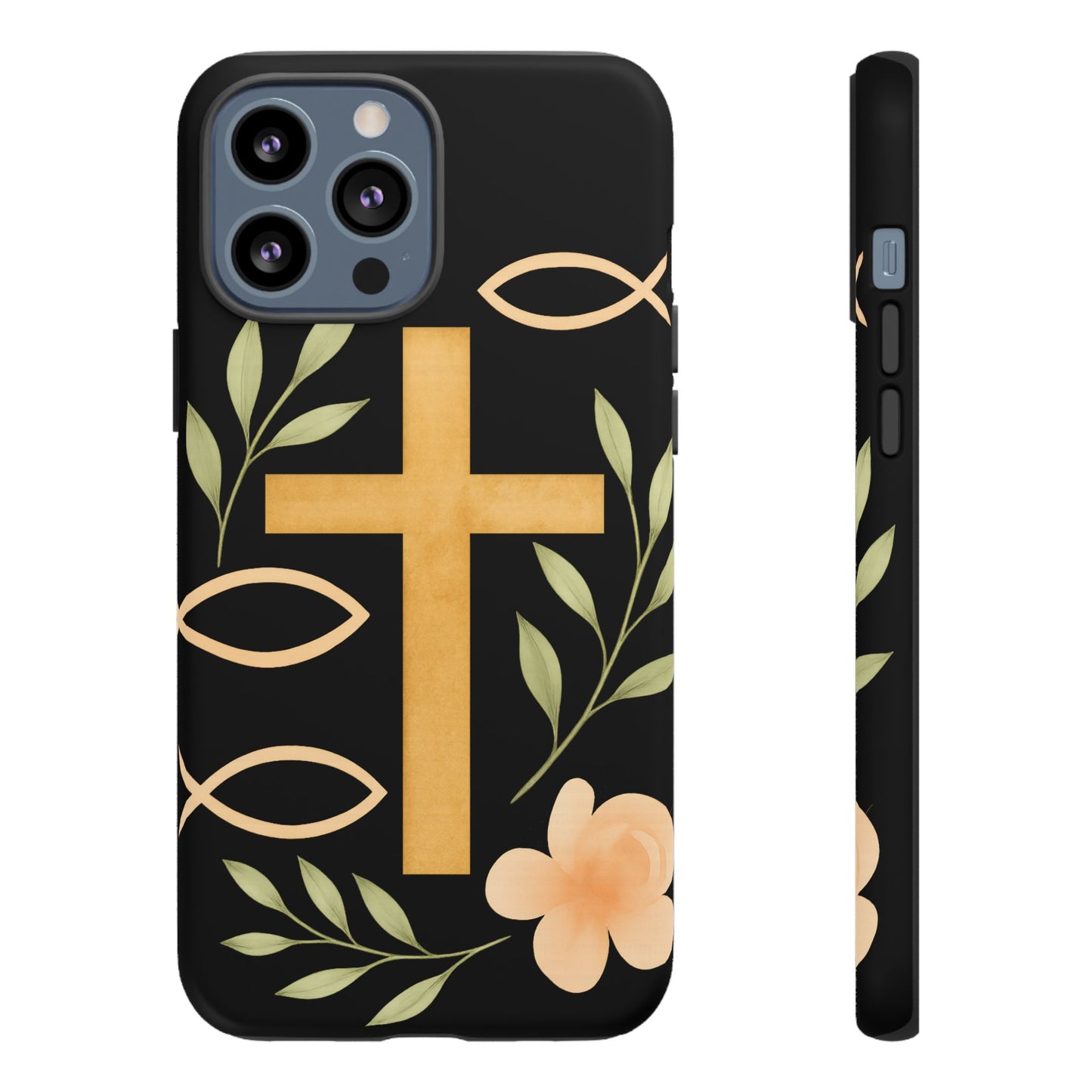Christian Faith Phone Case with Floral Design