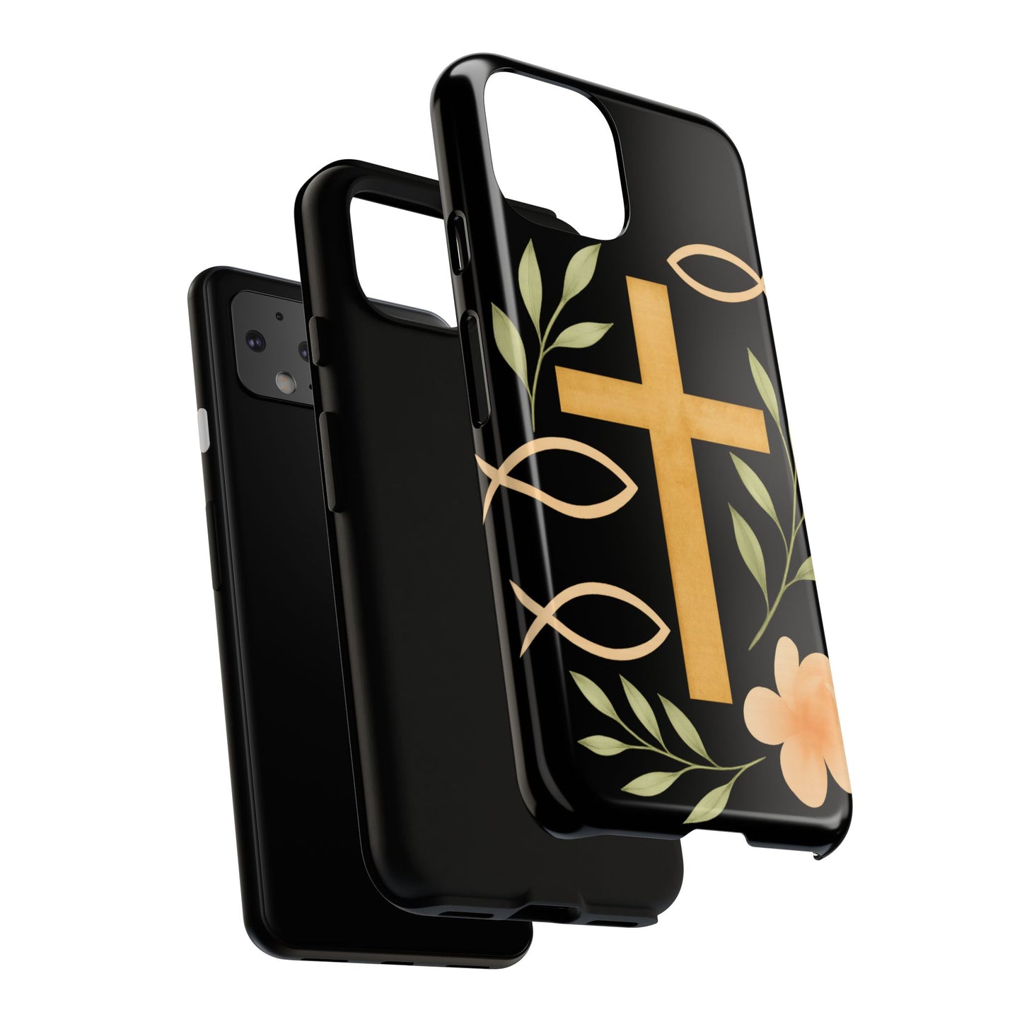 Christian Faith Phone Case with Floral Design