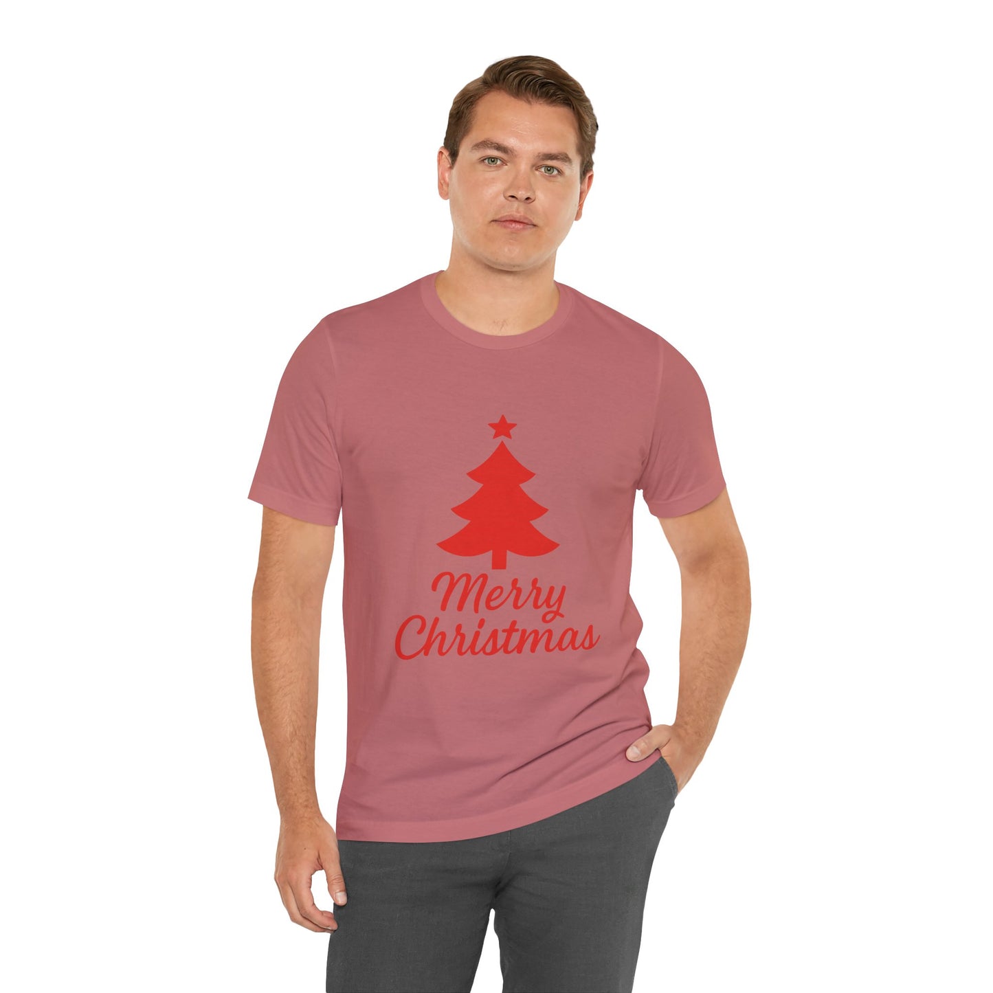 Merry Christmas Unisex Heavy Cotton Tee – Faith-Inspired Holiday Shirt