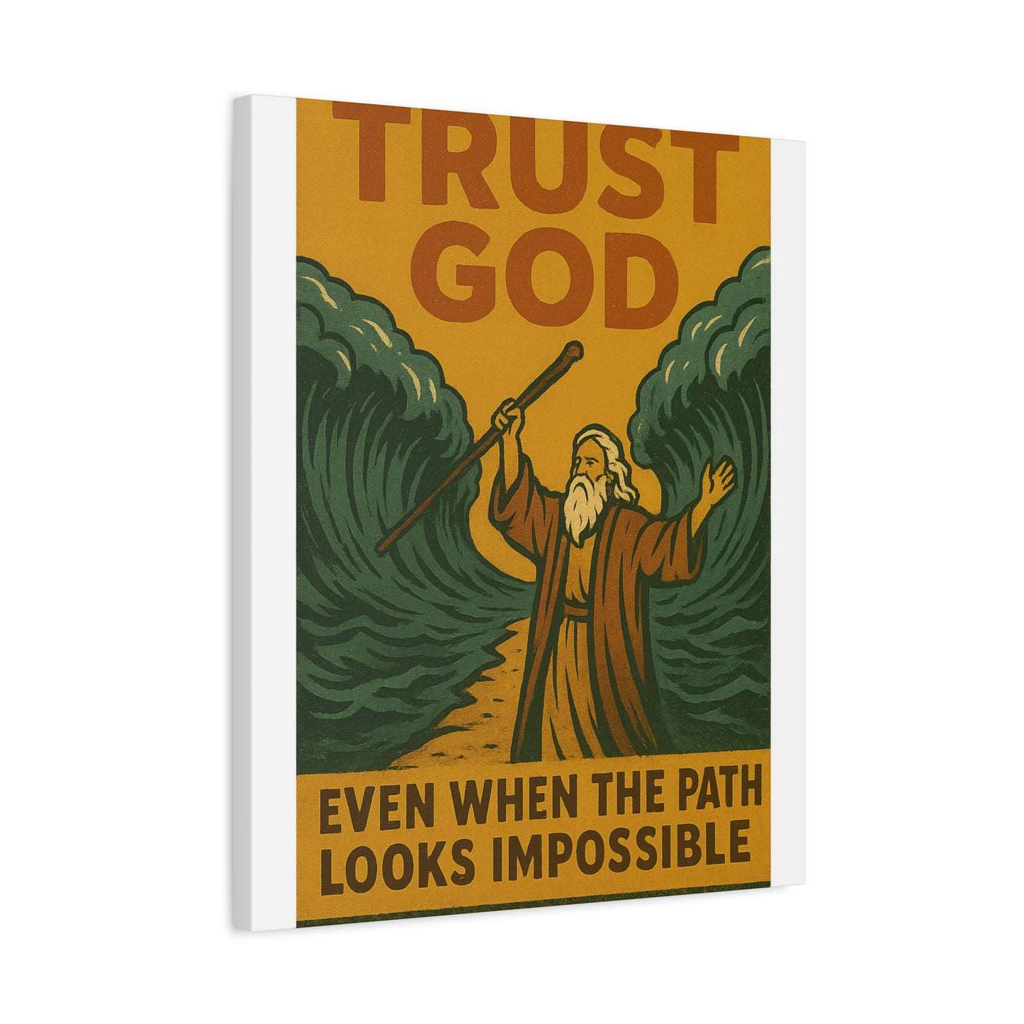 Moses and the Red Sea Wall Art | Faith-Inspired Christian Home Decor.