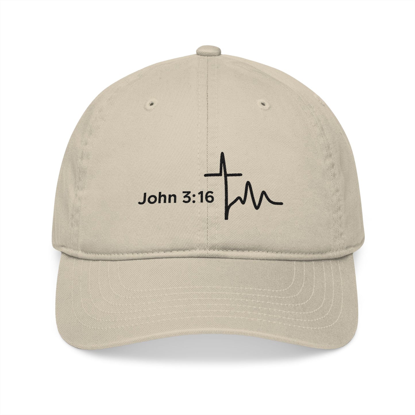 John 3:16 Organic Baseball Hat – Christian Faith Cap Made for Everyday Witness.