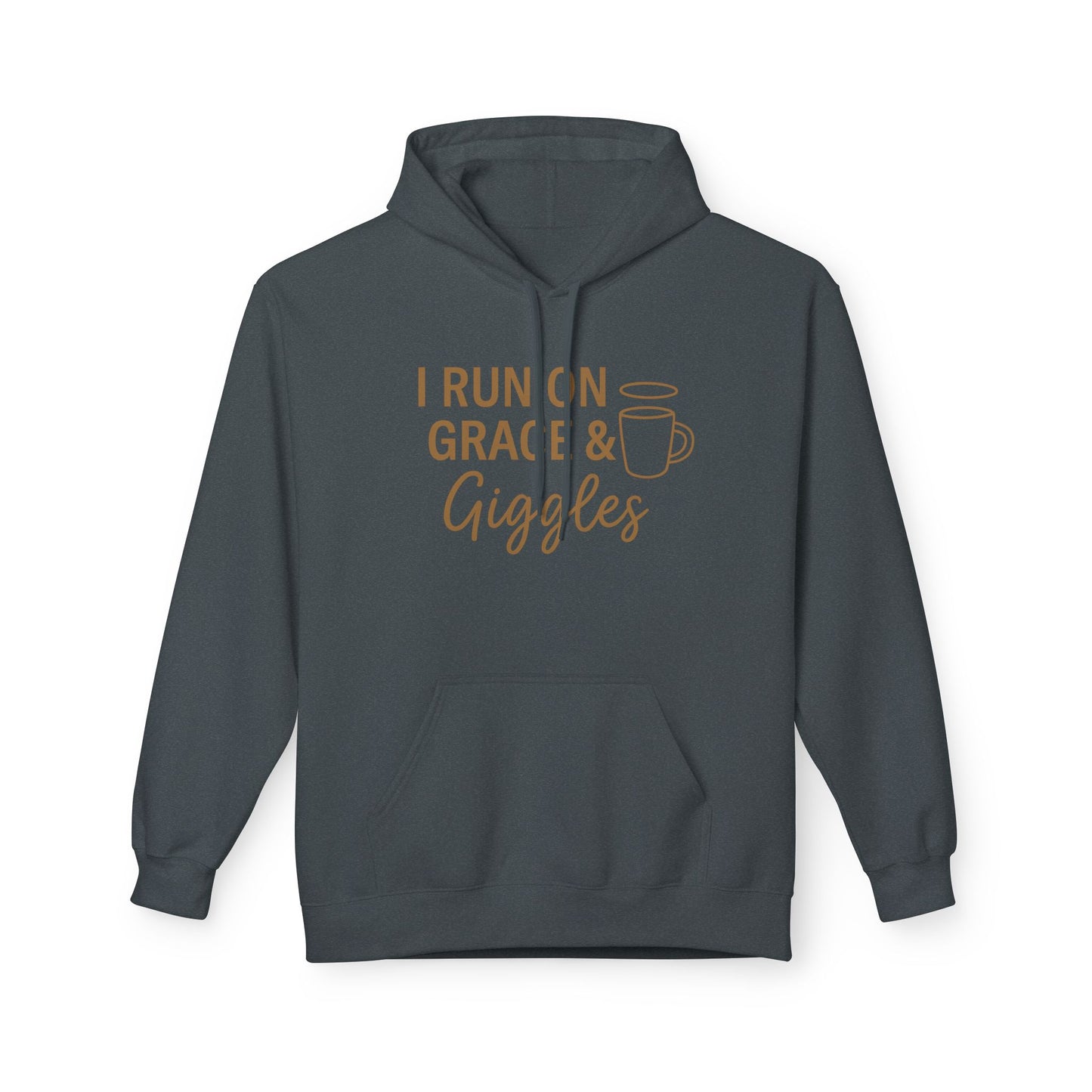 I Run on Grace and Giggles Hoodie – Funny Christian Sweatshirt for Joyful Believers.